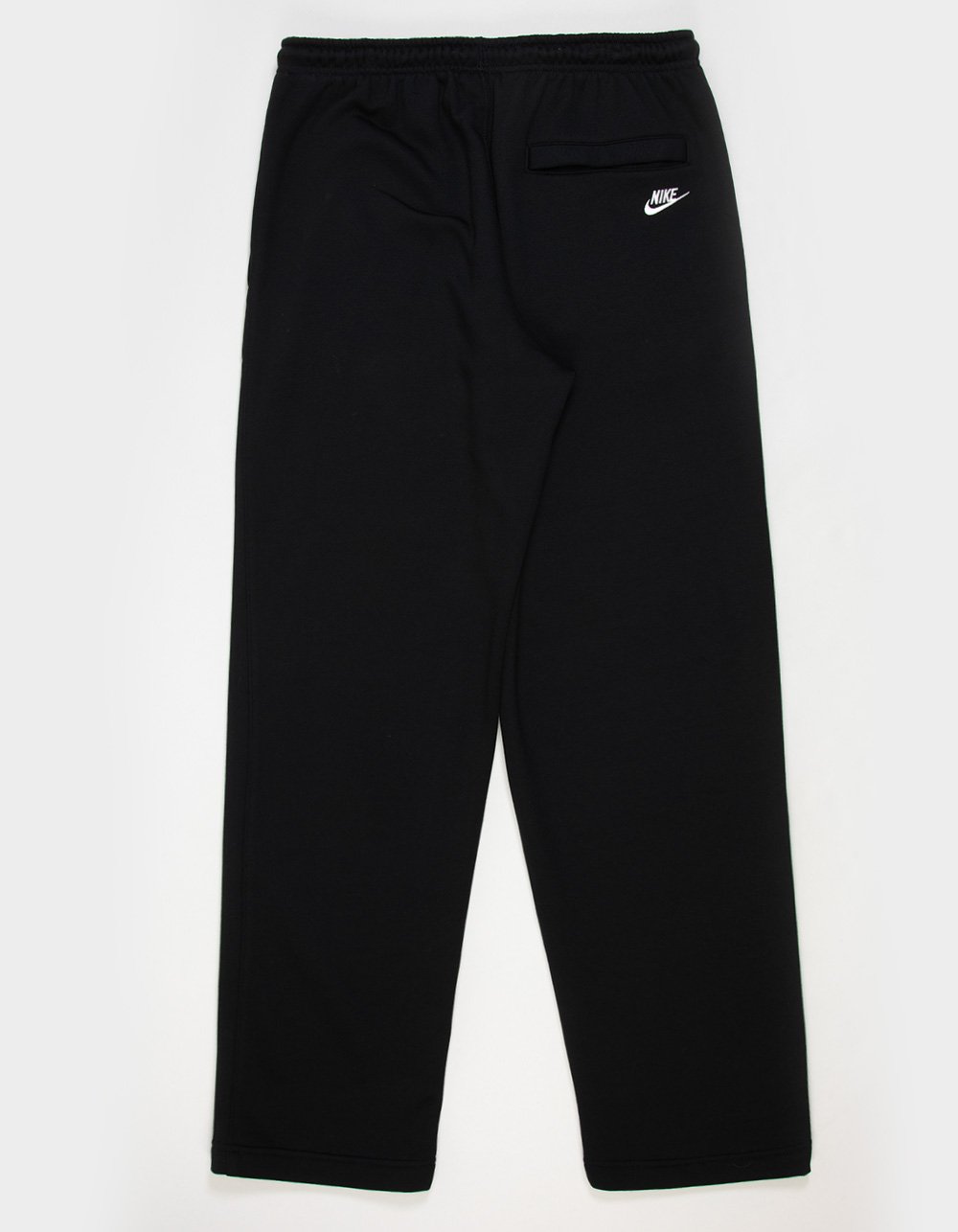 NIKE Club Mens Brushed Back Open Hem Sweatpants - BLACK