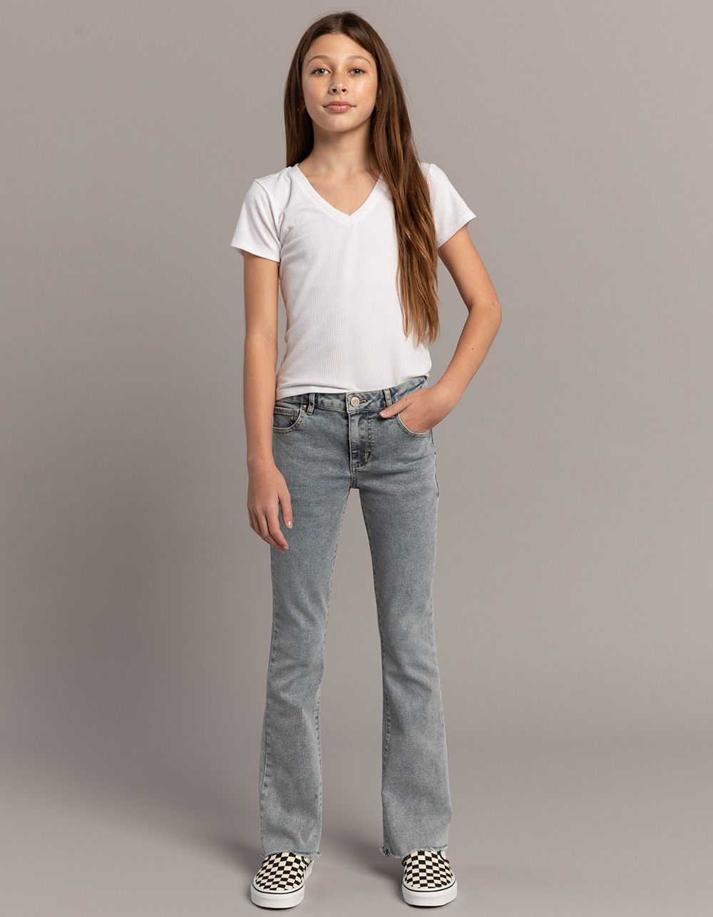 RSQ Girls Low Rise Flare Jeans - LIGHT WASH | Tillys