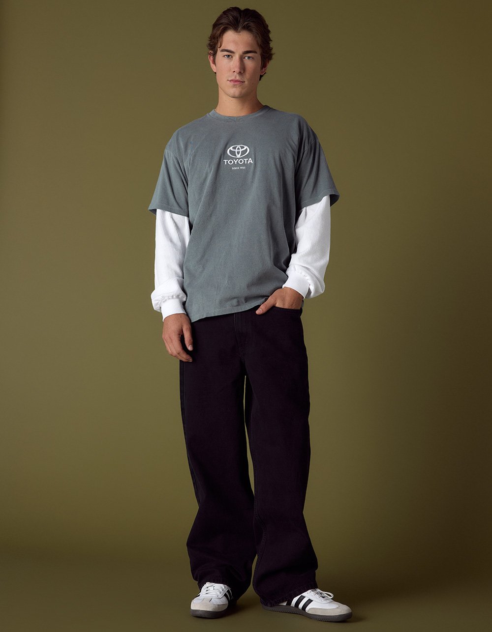 RSQ Mens Baggy Jeans - WASHED BLACK