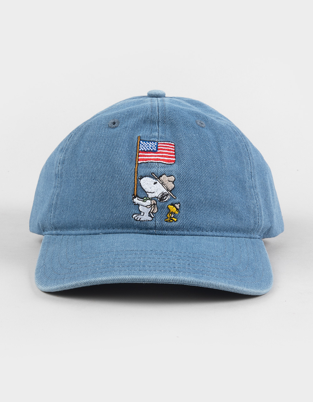 RSQ x Peanuts Denim Womens Strapback Dad Hat - DENIM