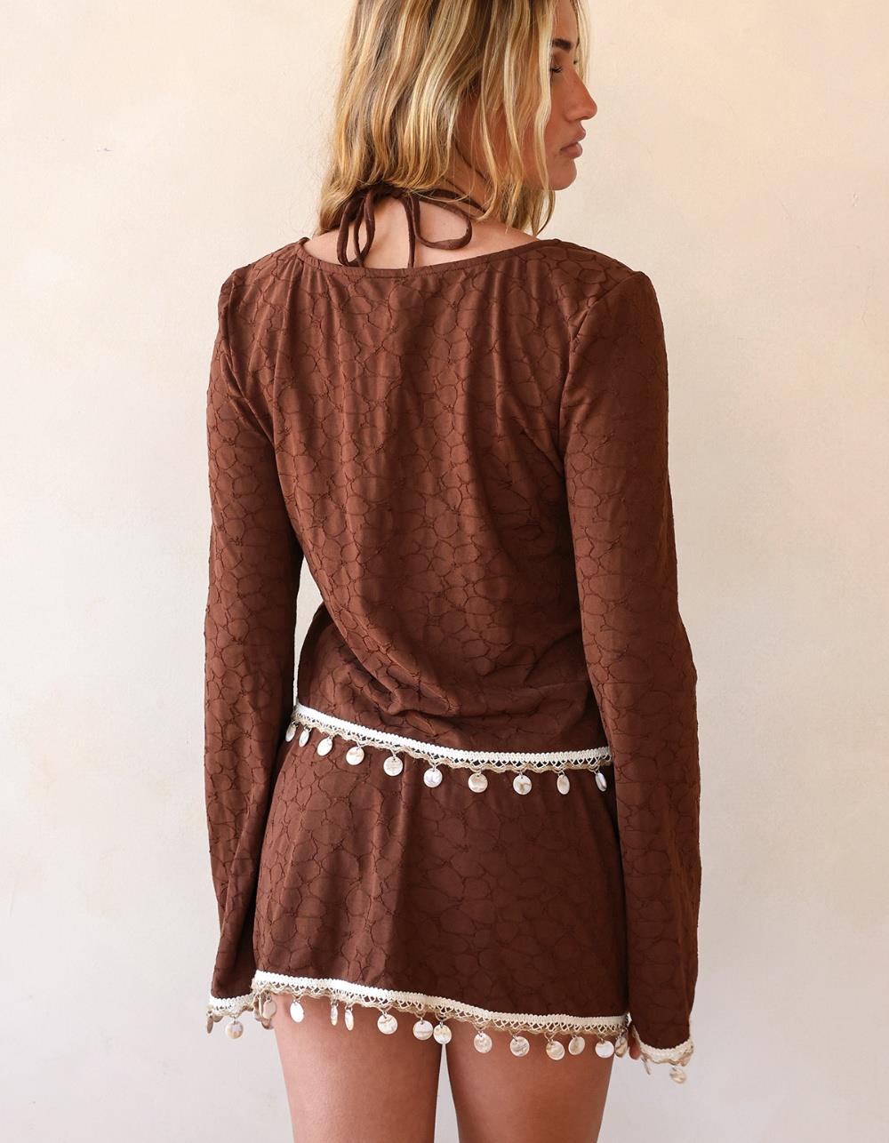 RIS-K Landlocked Top - DARK BROWN