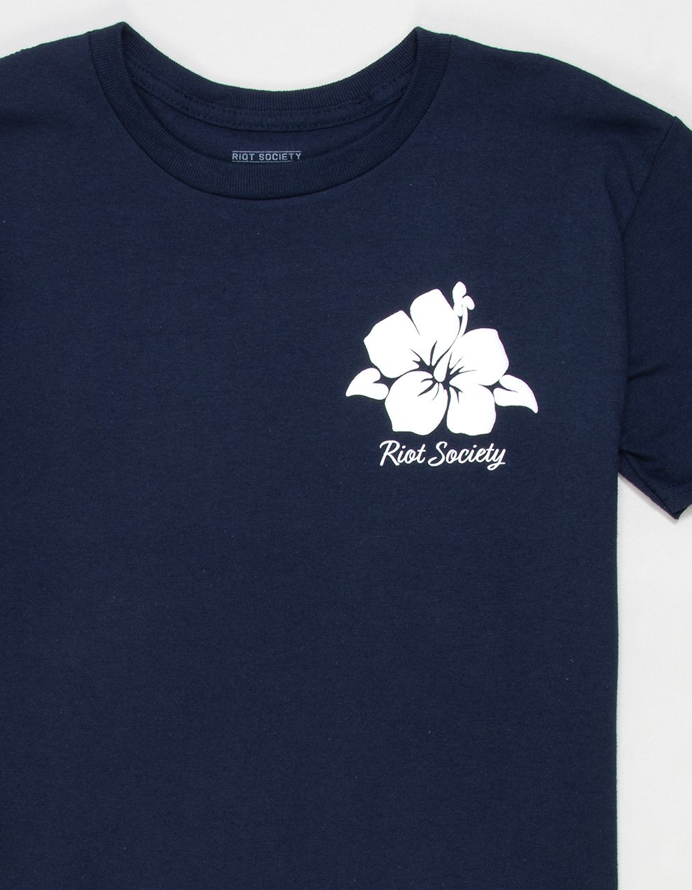 RIOT SOCIETY Hibiscus Beach Girls Tee - NAVY