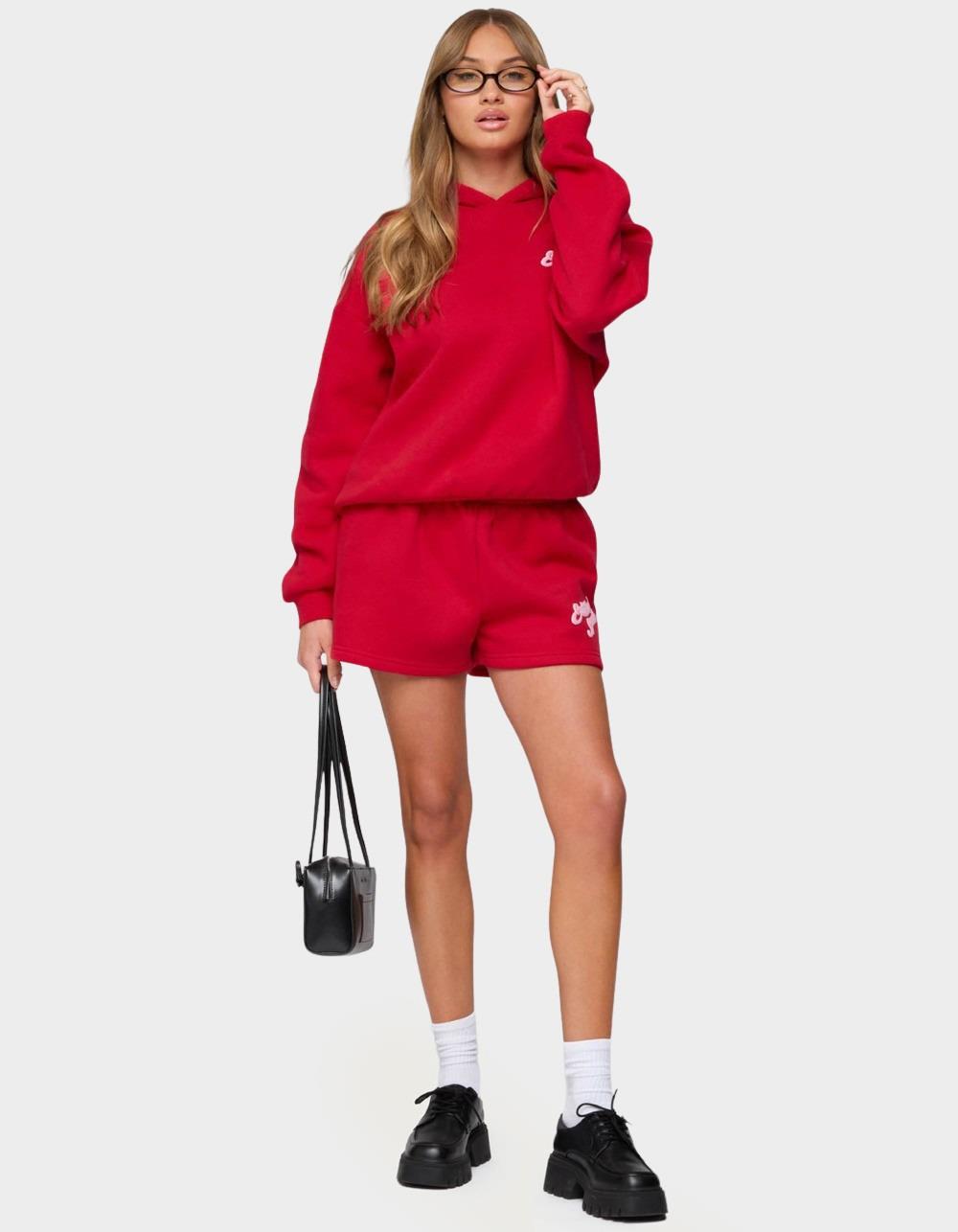 EDIKTED So Sporty Hoodie - RED