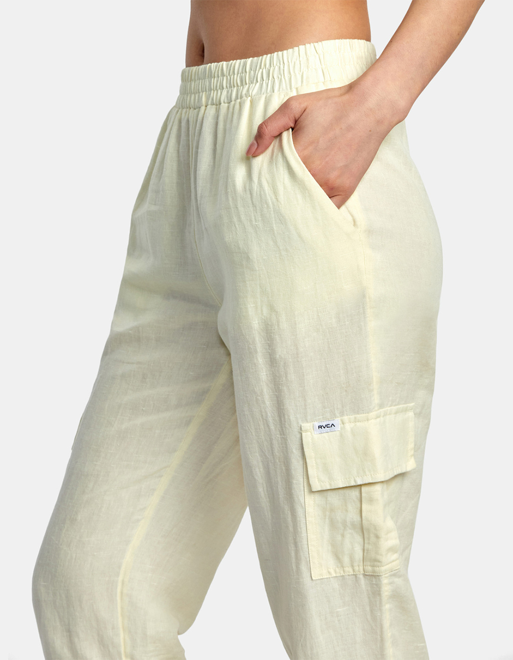 RVCA New Yume Womens Cargo Pants - PALE YELLOW