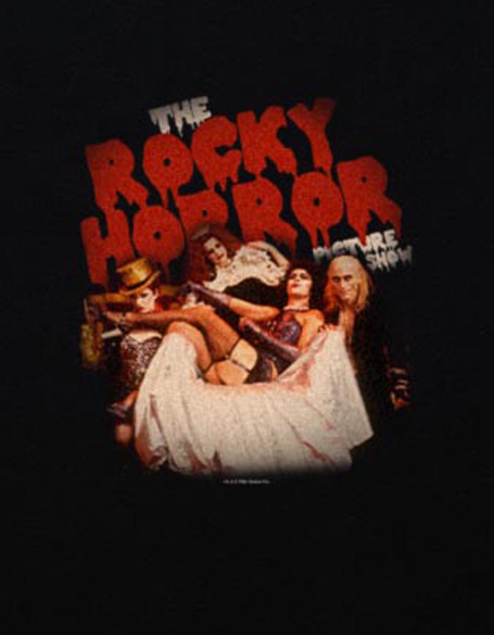 ROCKY HORROR PICTURE SHOW Throne Pose Unisex Tee - BLACK