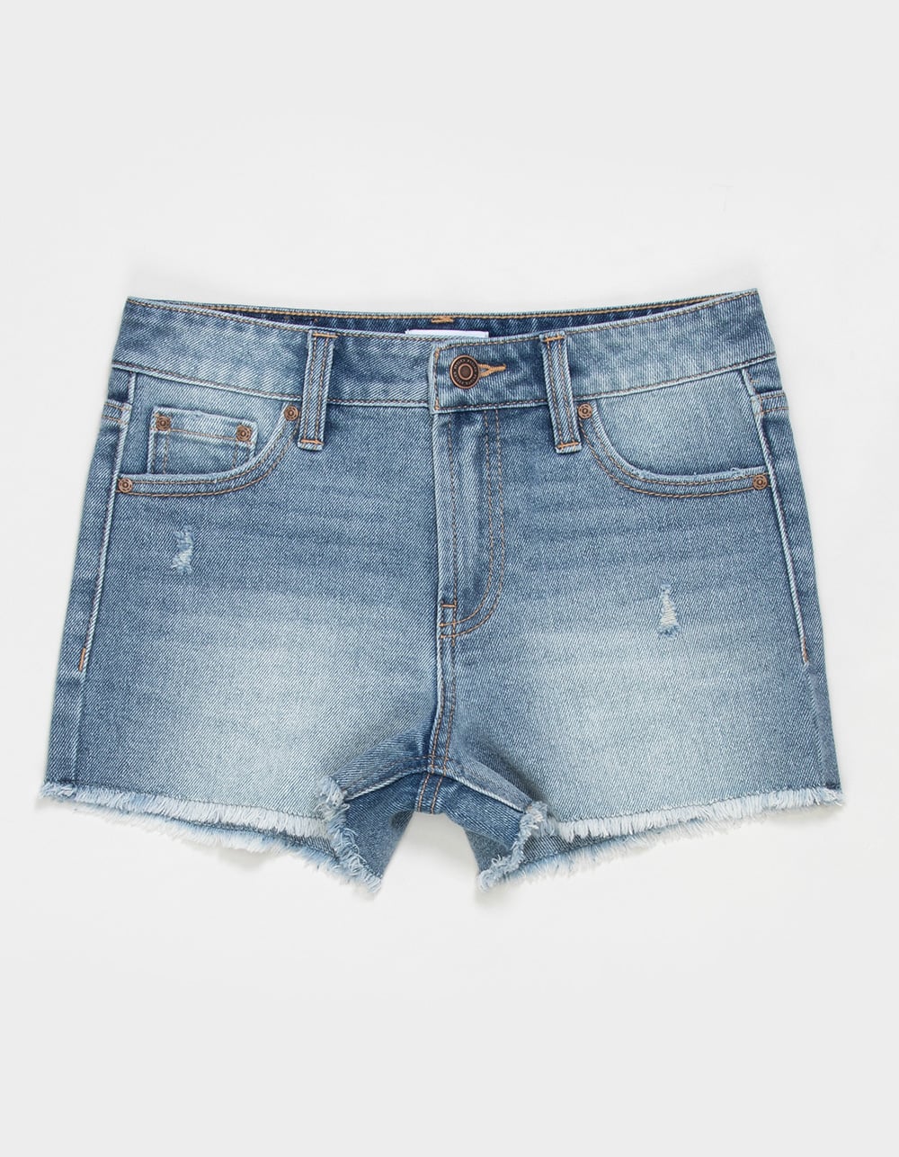 RSQ Girls Vintage High Rise Shorts - Dark Wash