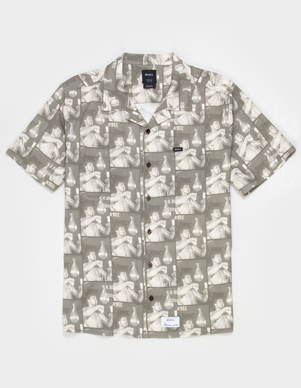 RVCA x Ali Float Sting Mens Button Up Shirt - TAUPE
