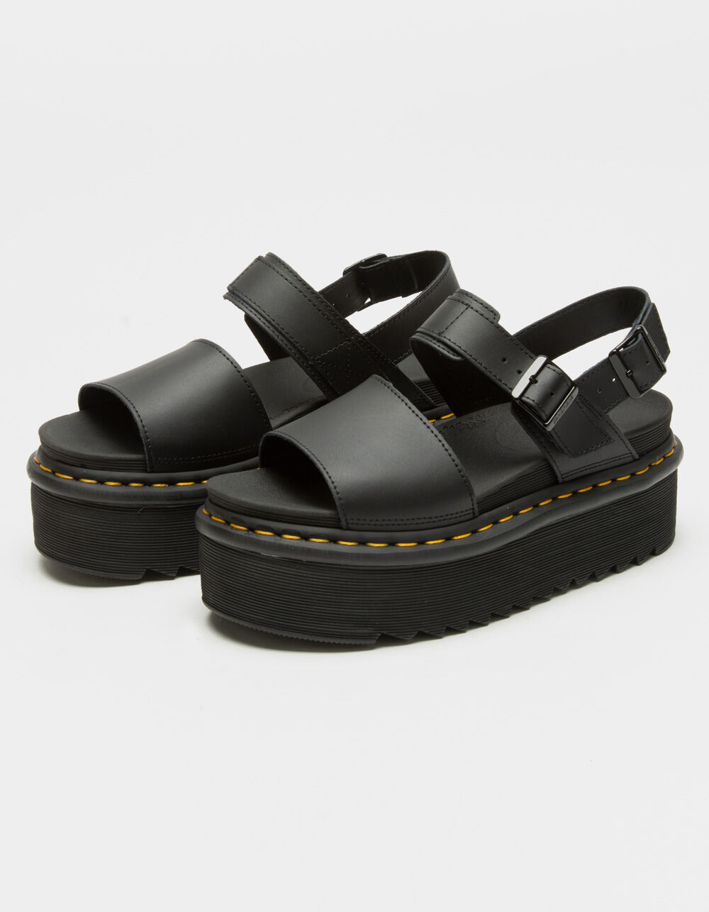 Ansichtkaart Geestelijk Lol DR. MARTENS Voss Quad Leather Strap Womens Platform Sandals - BLACK | Tillys