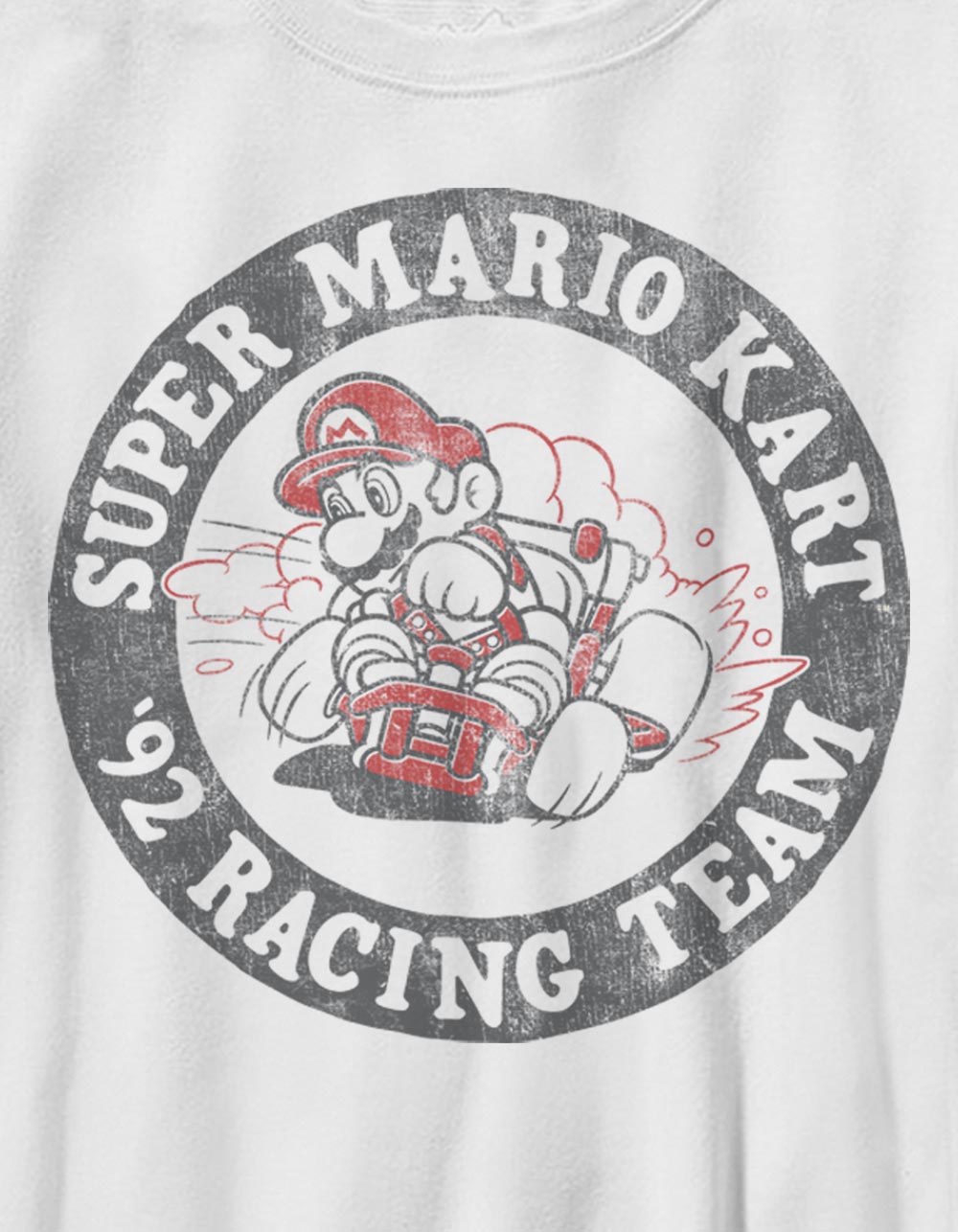 NINTENDO Super Mario Racing Team Unisex Kids Tee - WHITE