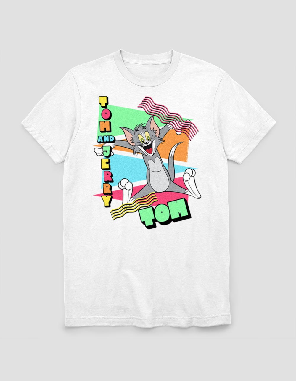 TOM AND JERRY 90's Triangle Tee WHITE Tillys