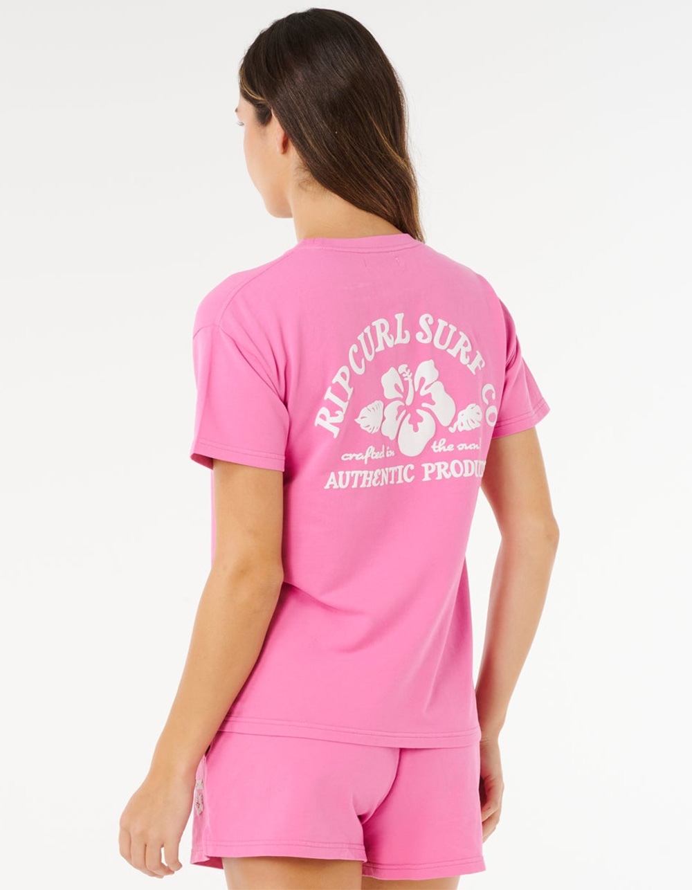 RIP CURL Surf Puff Party Pack Womens Relaxed Tee - PINK
