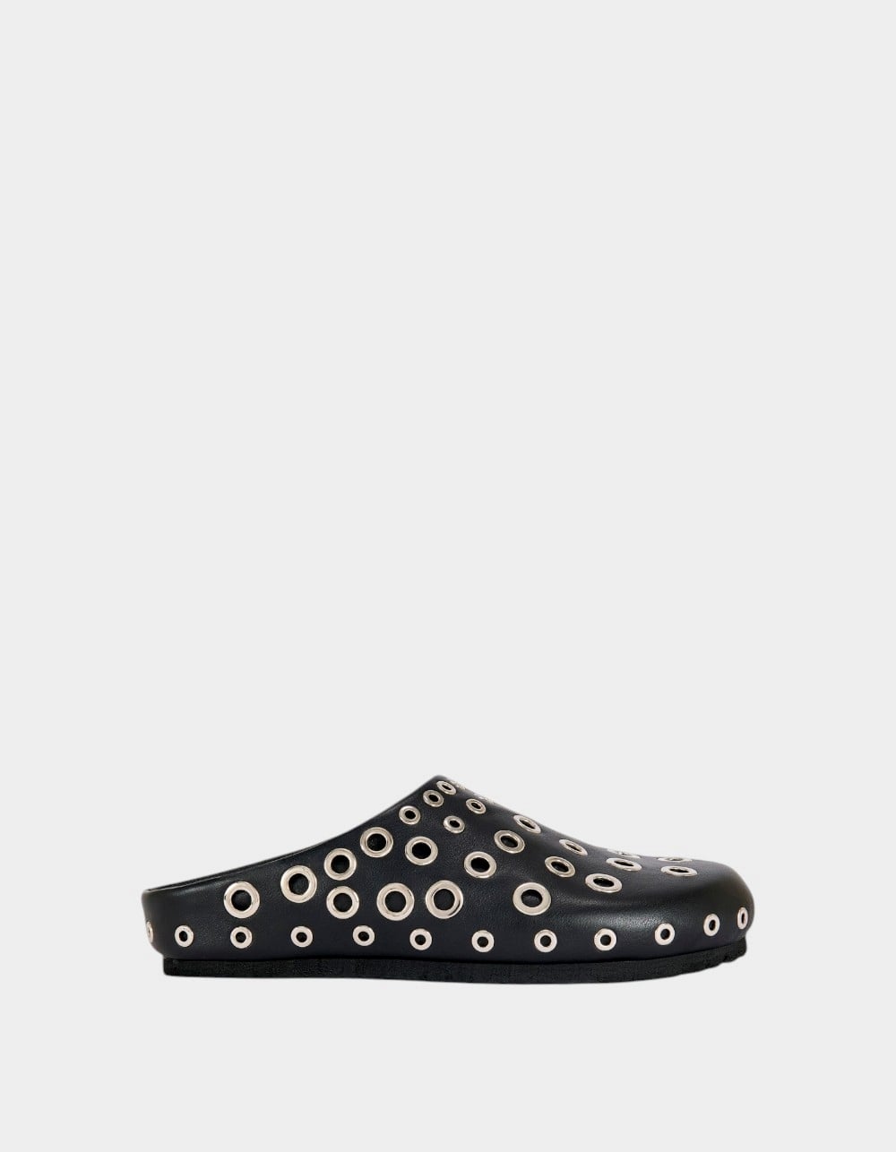 AZALEA WANG Marsha Grommet Womens Mules - BLACK