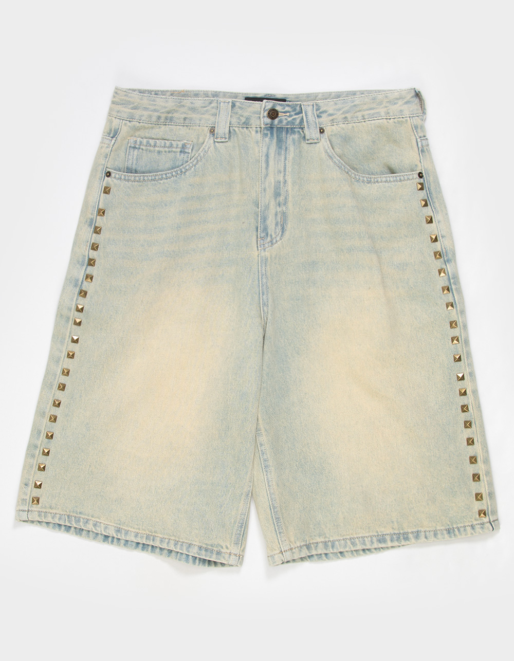 RSQ Mens Baggy Studded Jorts - BLAST INDIGO