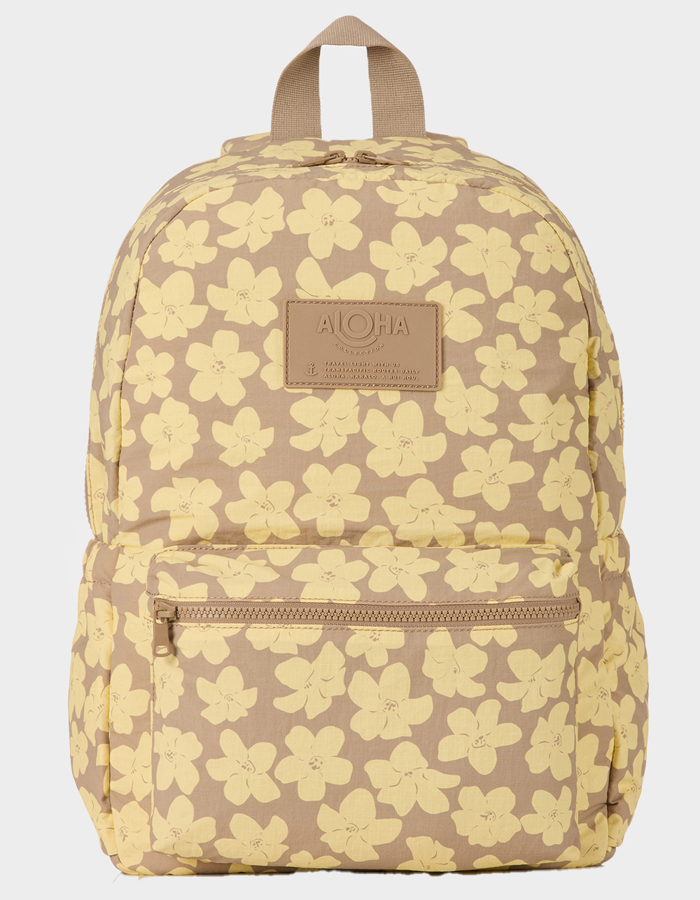 ALOHA COLLECTION Puakenikeni Buds Keep It Light Backpack - BROWN COMBO