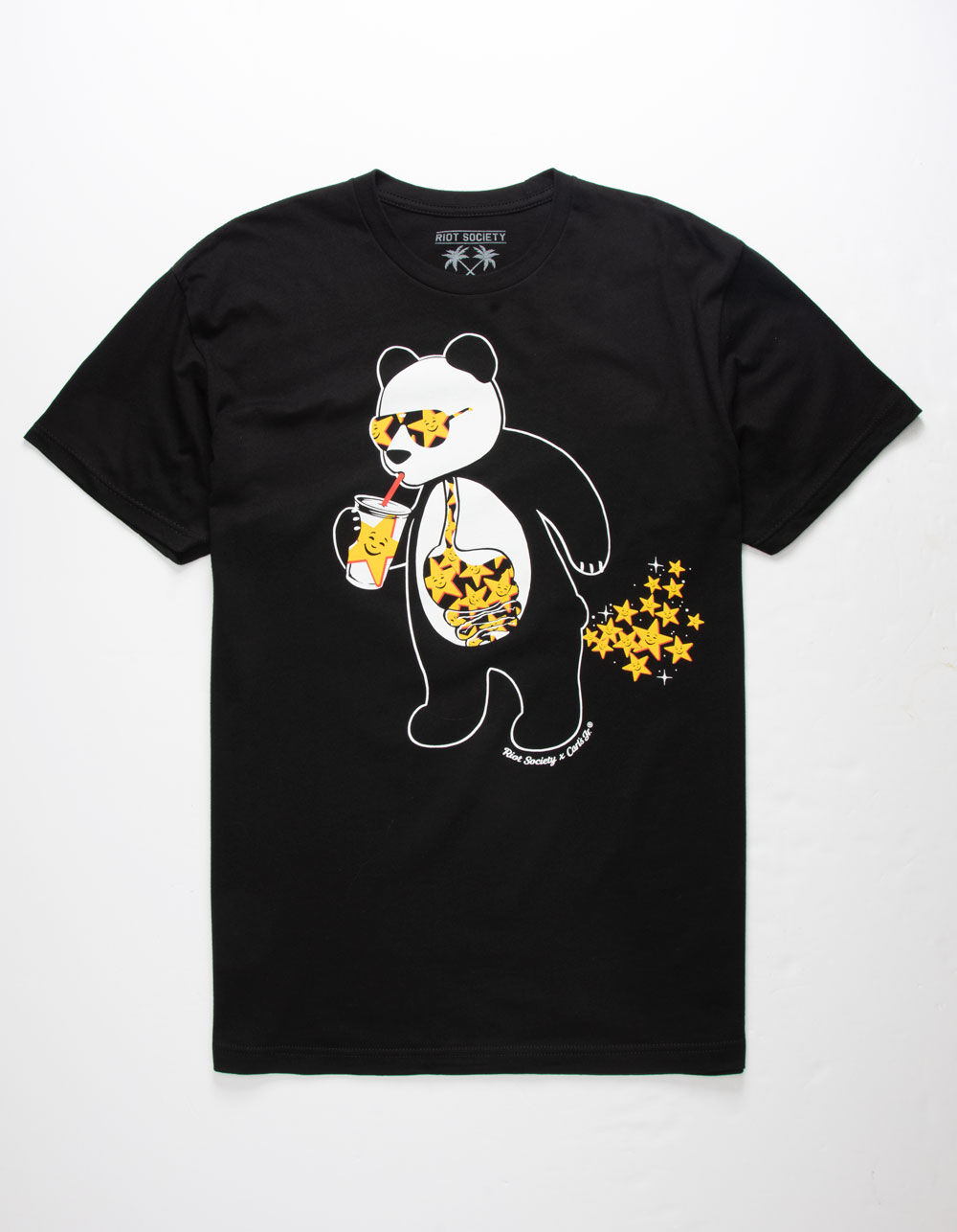 RIOT SOCIETY x Carl's Jr. Panda Star Mens T-Shirt - BLACK | Tillys