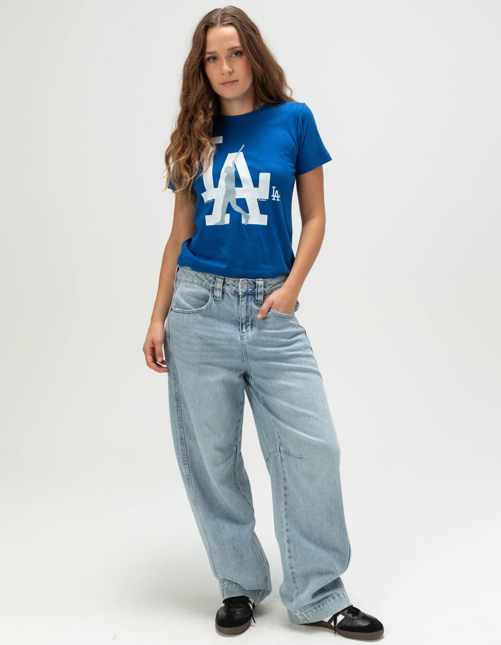 TINY TURNIP Los Angeles Dodgers Walkoff Womens Tee - BLUE