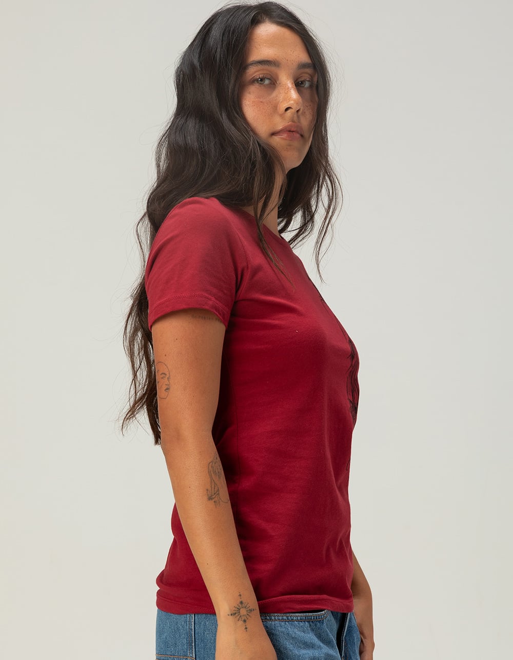 METAL MULISHA Poison Petals Womens Fitted Tee - RED