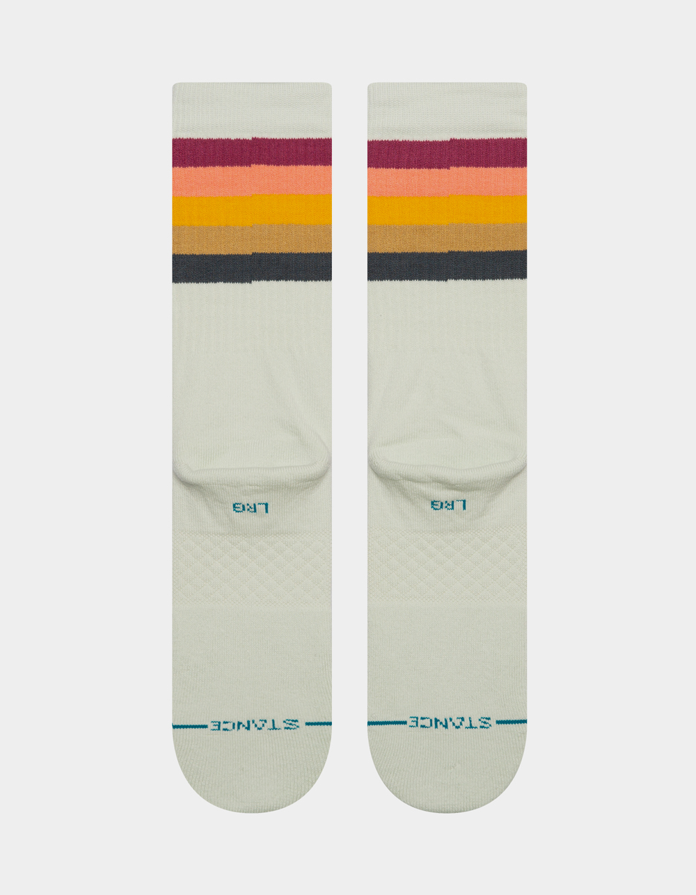 STANCE Maliboo Mens Crew Socks WHT/BERRY Tillys