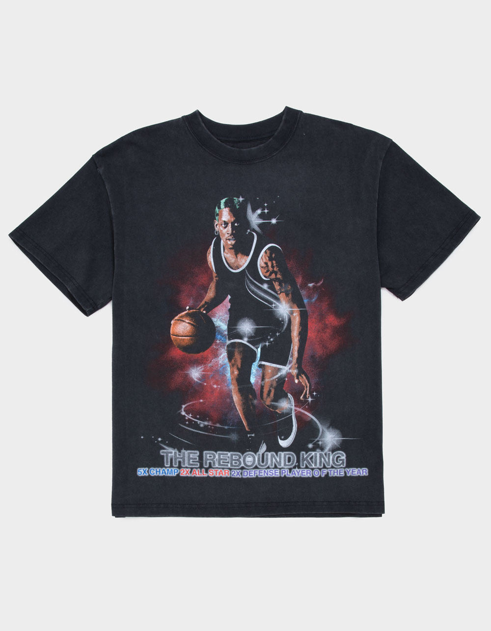 RODMAN BRAND Rebound King Mens Boxy Tee - WASHED BLACK
