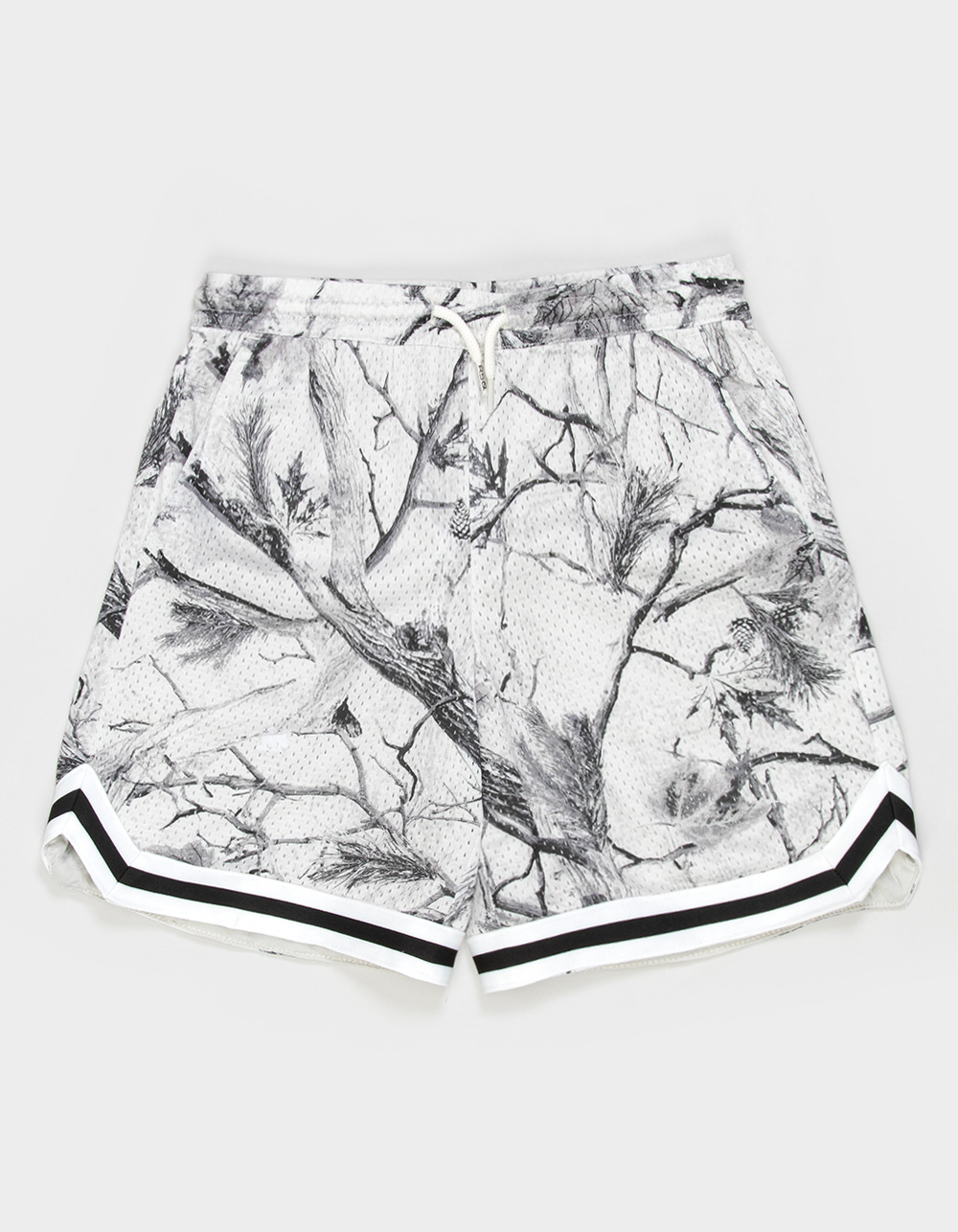 RSQ Boys Ribbed Trim Basketball Shorts - LIGHT GRAY