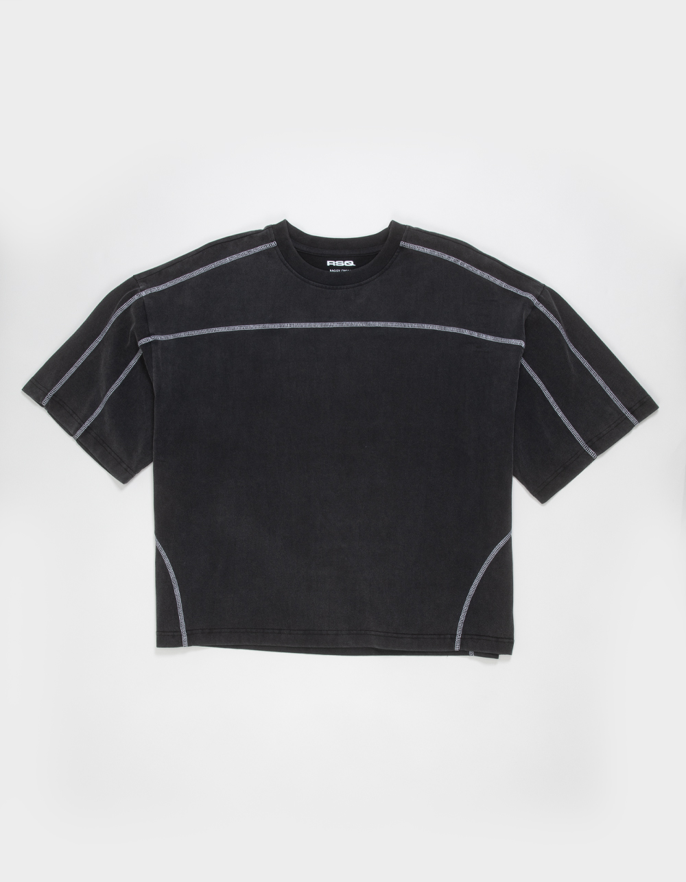 RSQ Mens Seamed Baggy Crop Tee