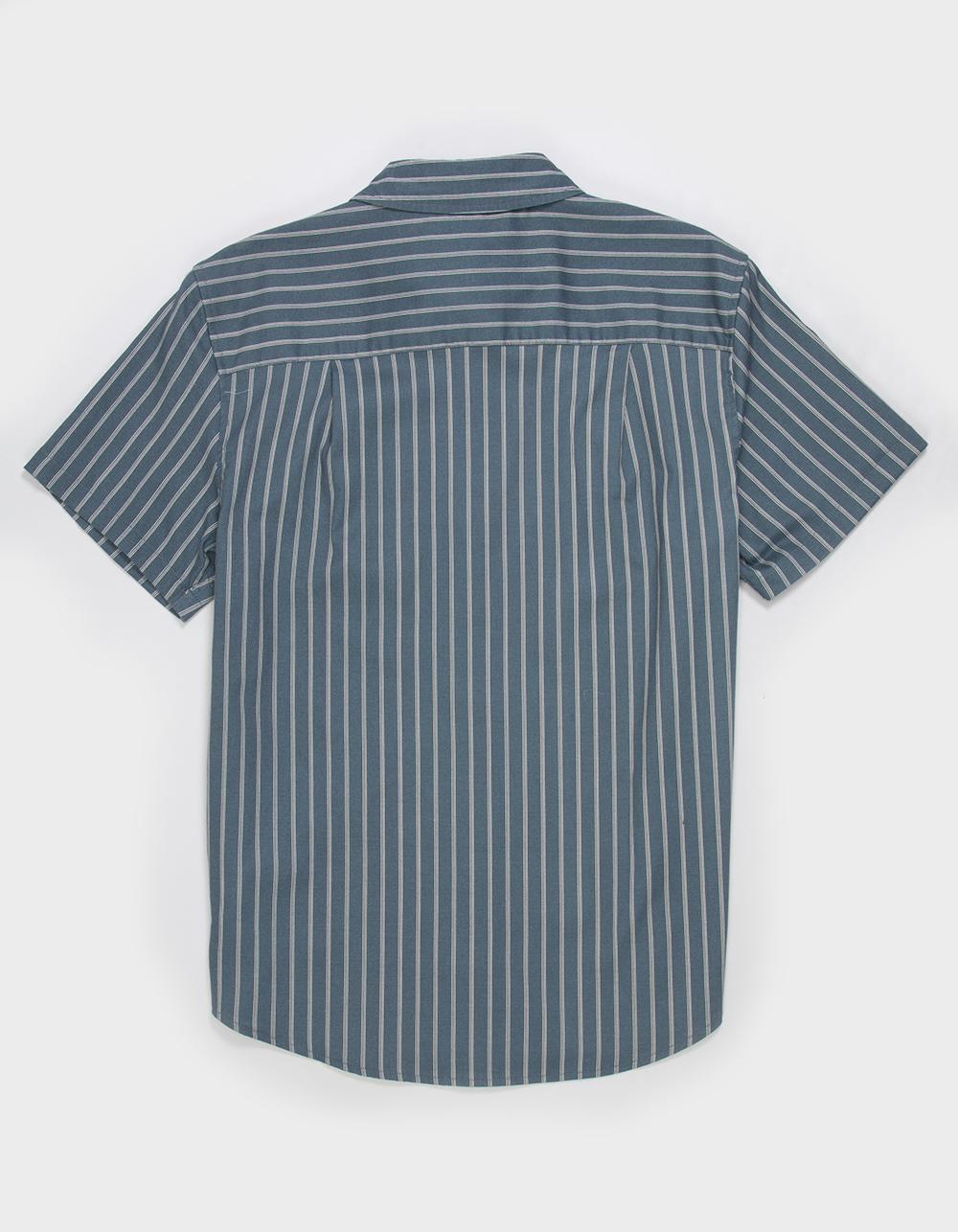 BRIXTON Coastal Print Stripe Mens Button Up Shirt - BLUE COMBO