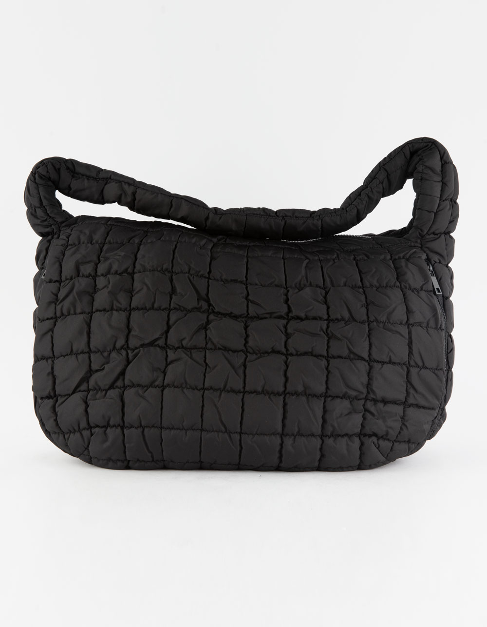 QUILTED OVERSIZED CROSSBODY BAG - LEATHER - BLACK - COS