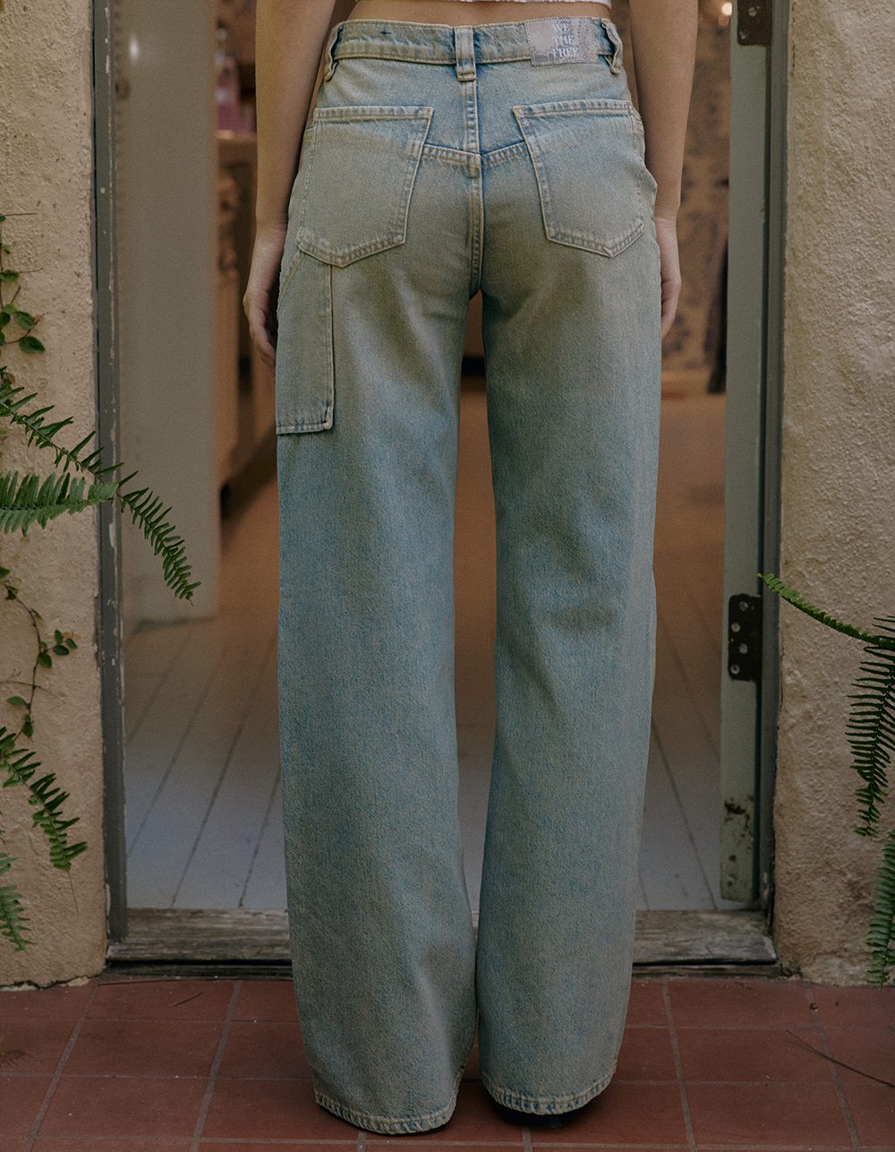 FREE PEOPLE Tinsley Womens Baggy High Rise Jeans - LIGHT WASH