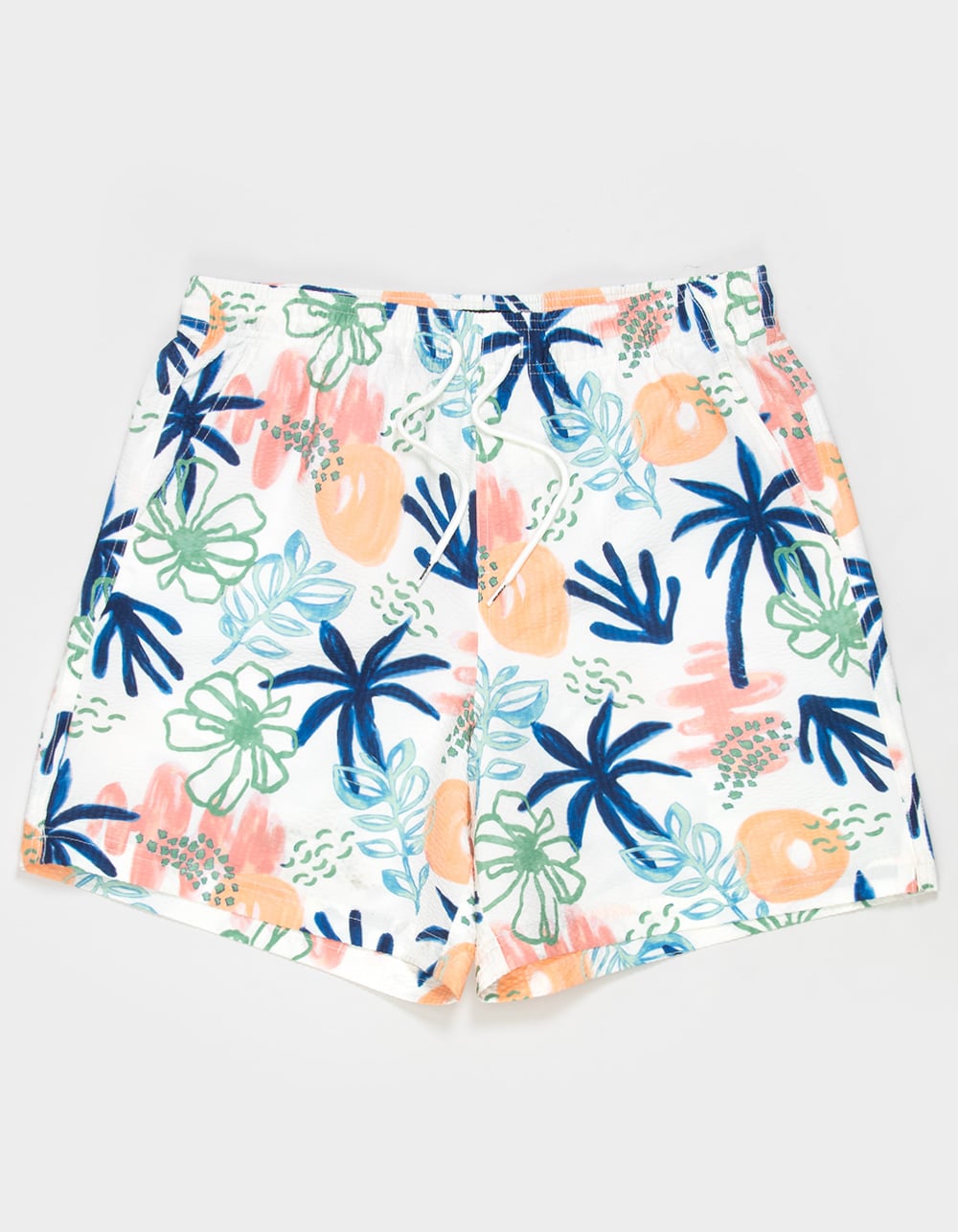 RSQ Mens Seersucker 6.5" Swim Trunks