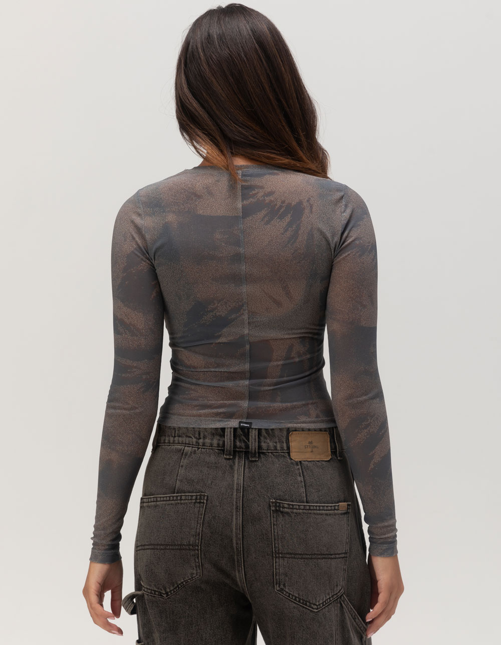 THRILLS In Formation Womens Mesh Top - GRAPHITE