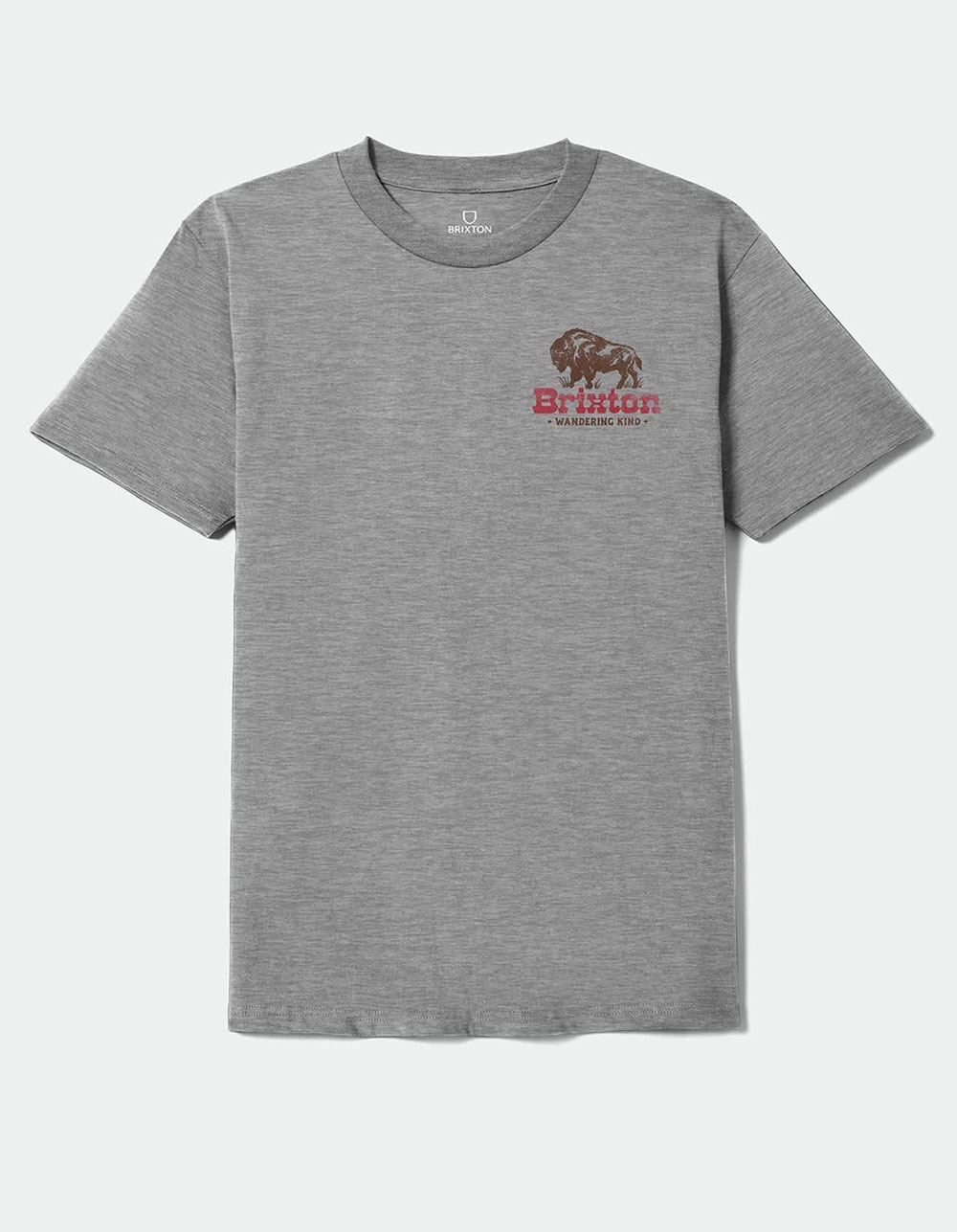 BRIXTON Drifter Mens Tee - HEATHER GRAY