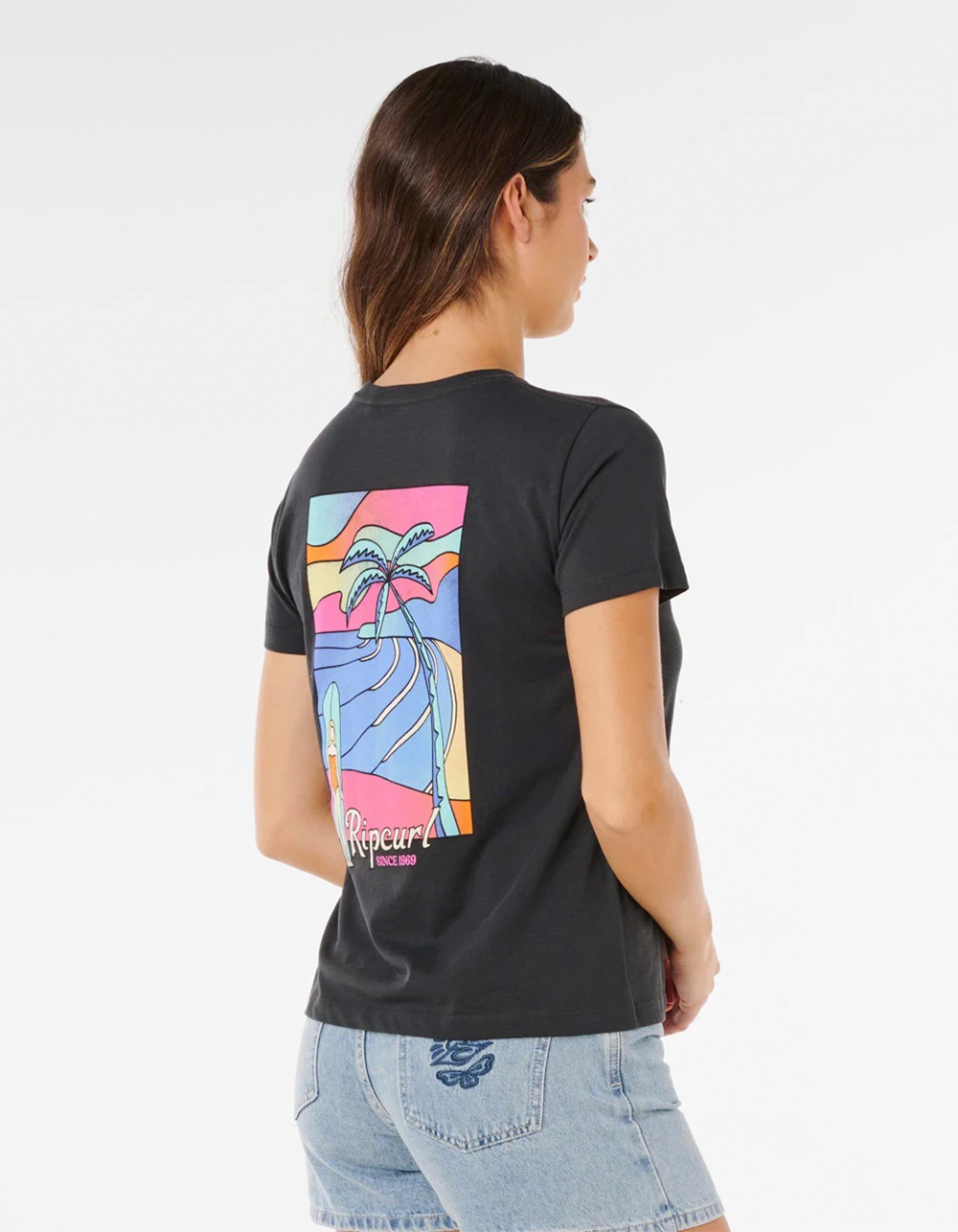 RIP CURL Tide Line Womens Tee - BLACK