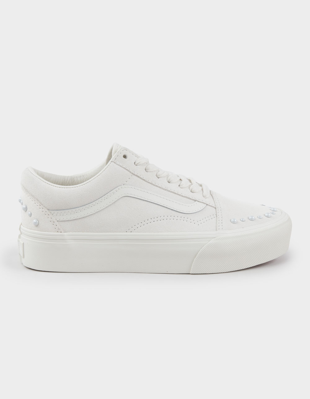 VANS Old Skool Pearls Womens Platform Shoes - CREAM