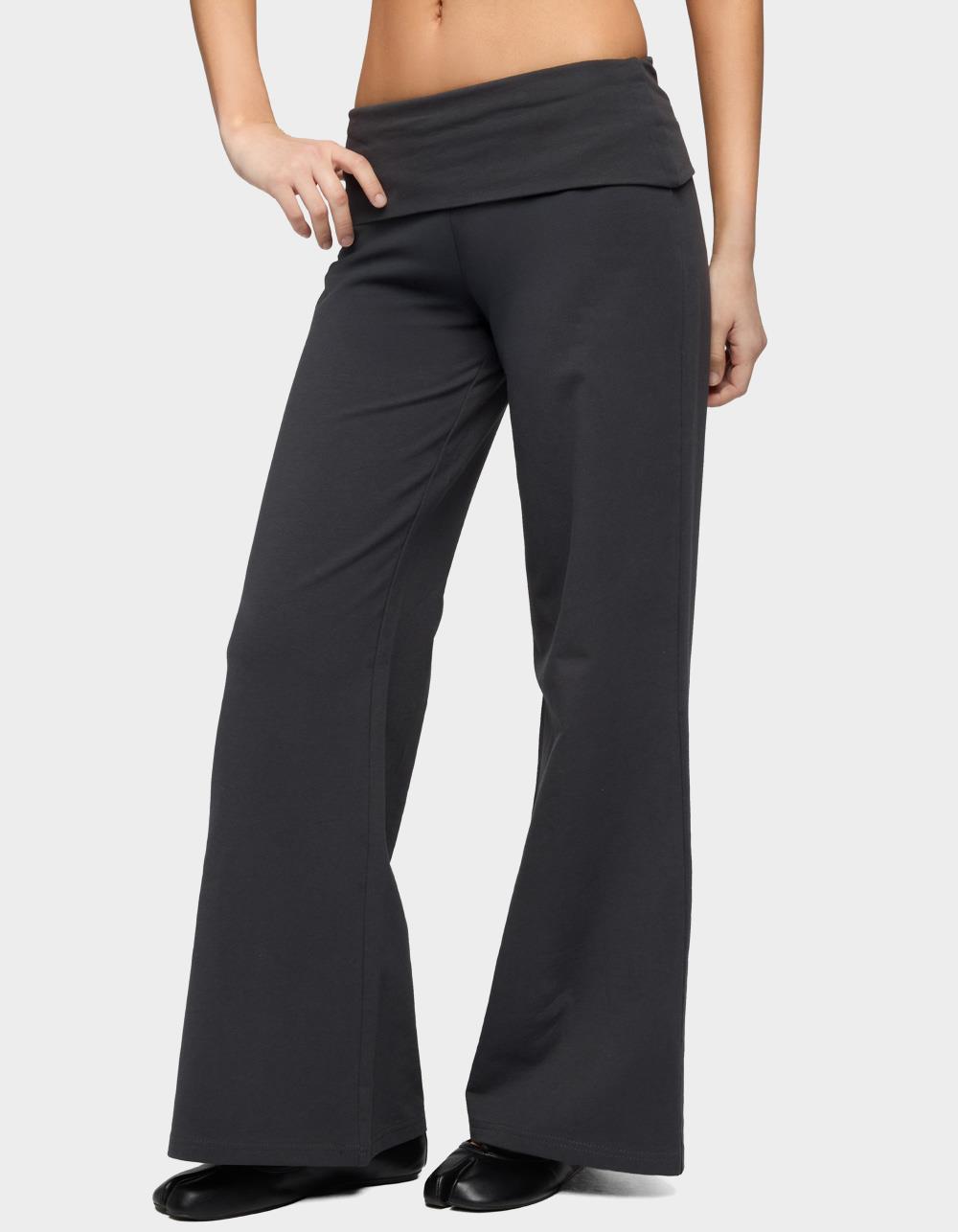 EDIKTED Petite Wide Leg Fold Over Pants