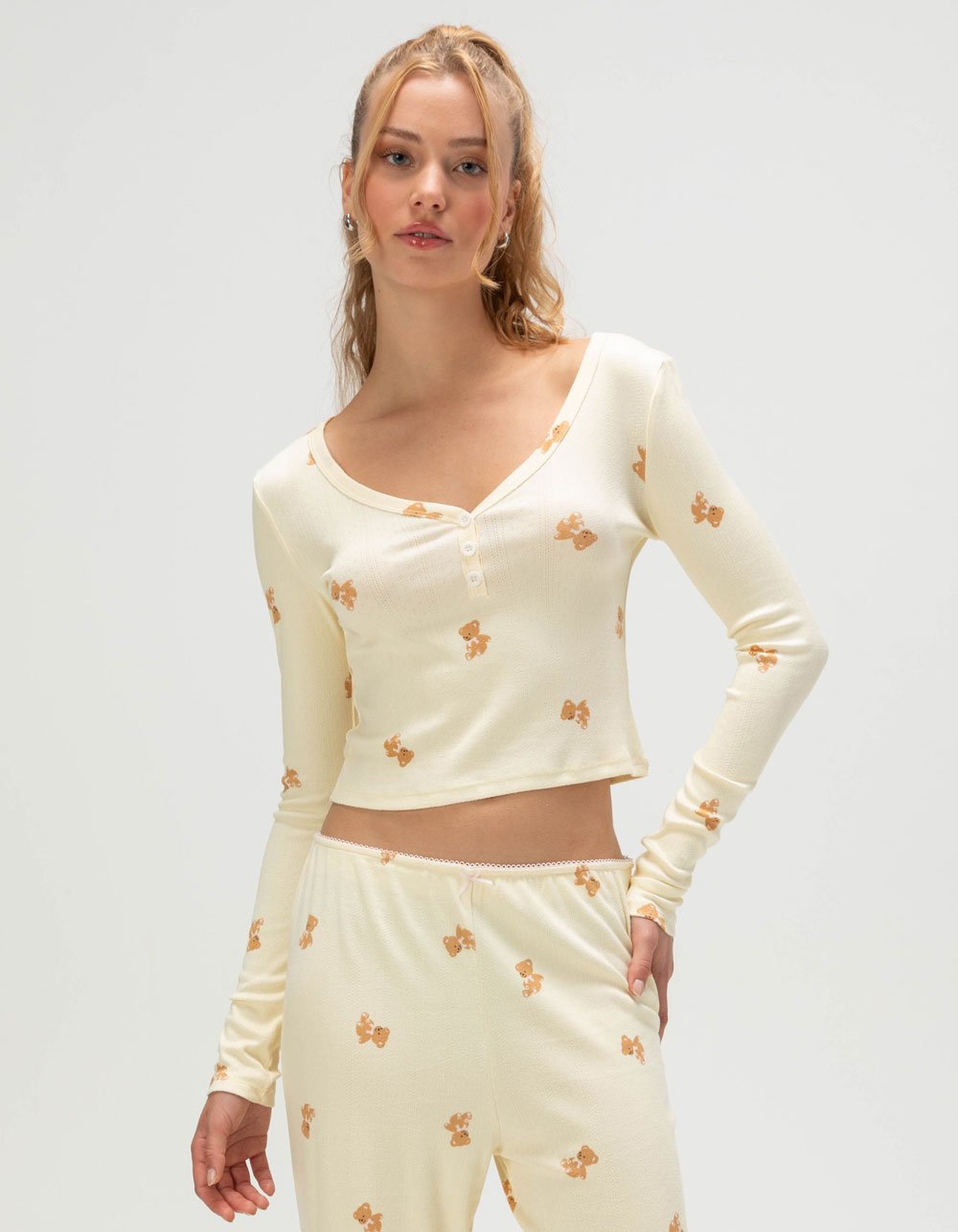 HAPPY CAMP3R Campy Dreams Womens Pajama Top - CREAM