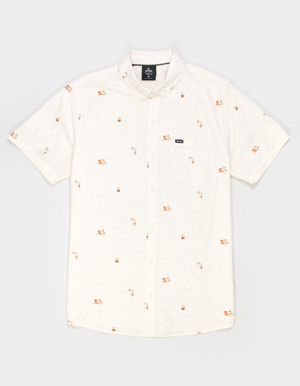 RIP CURL Skelly Breach Mens Button Up Shirt - CREAM