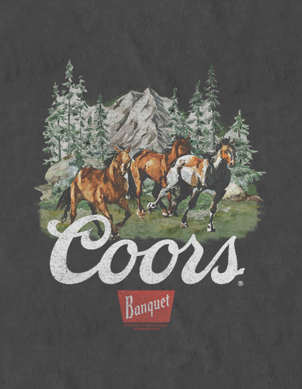 COORS Horses Unisex Tee - CHARCOAL