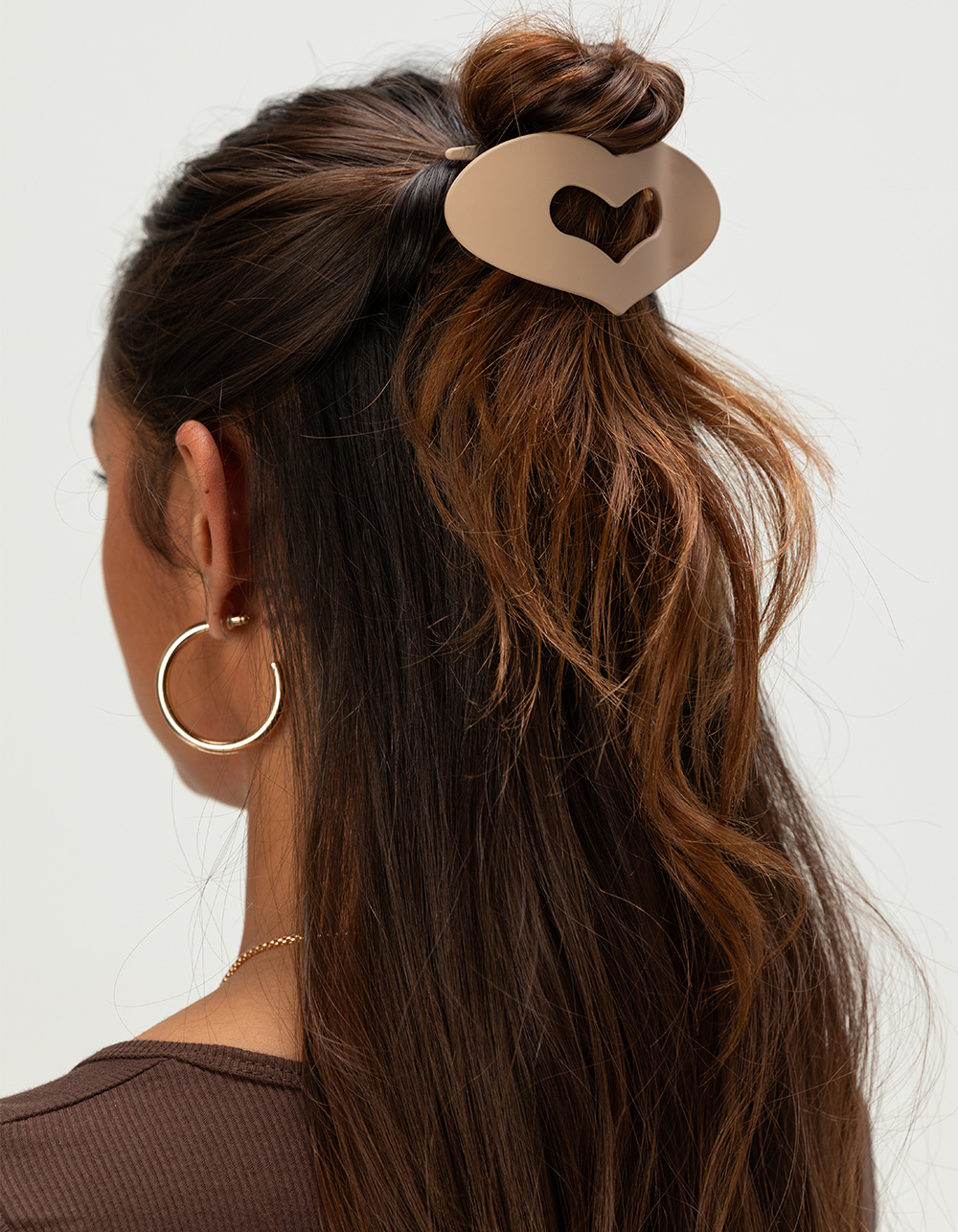 FULL TILT Heart Flat Clip - PINK