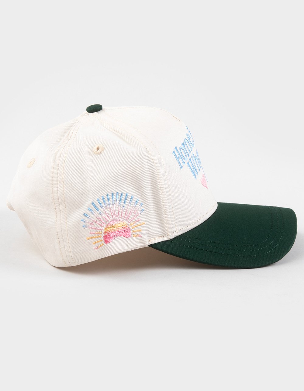 MALIBU SKYYE Home Is Wherever You Are Womens Snapback Hat - GREEN/WHITE
