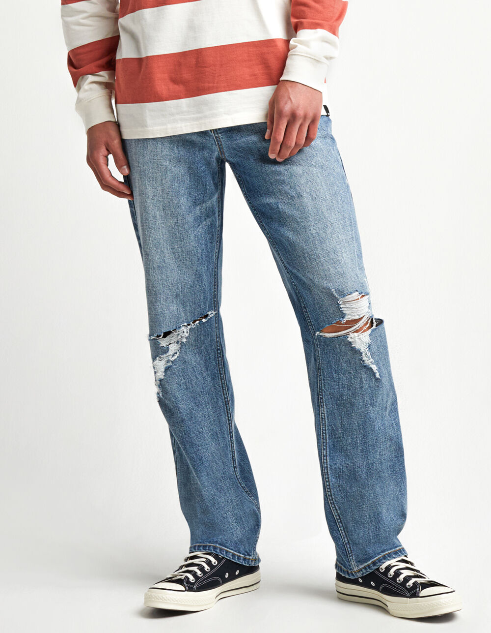 RSQ Mens Slim Straight Jeans - MEDIUM DESTRUCTED | Tillys