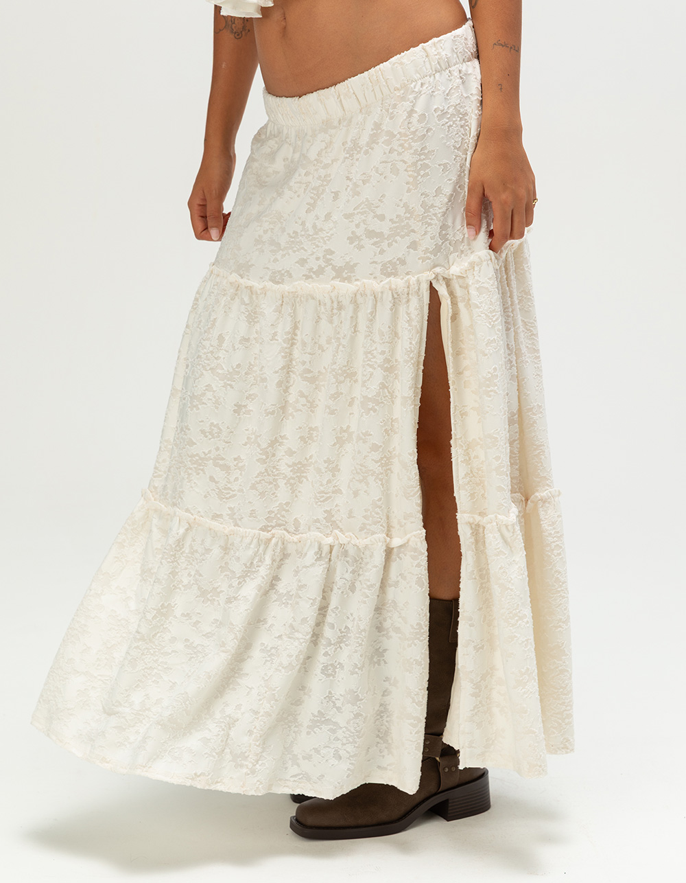 NECTAR CLOTHING Womens Maxi Skirt - CREAM