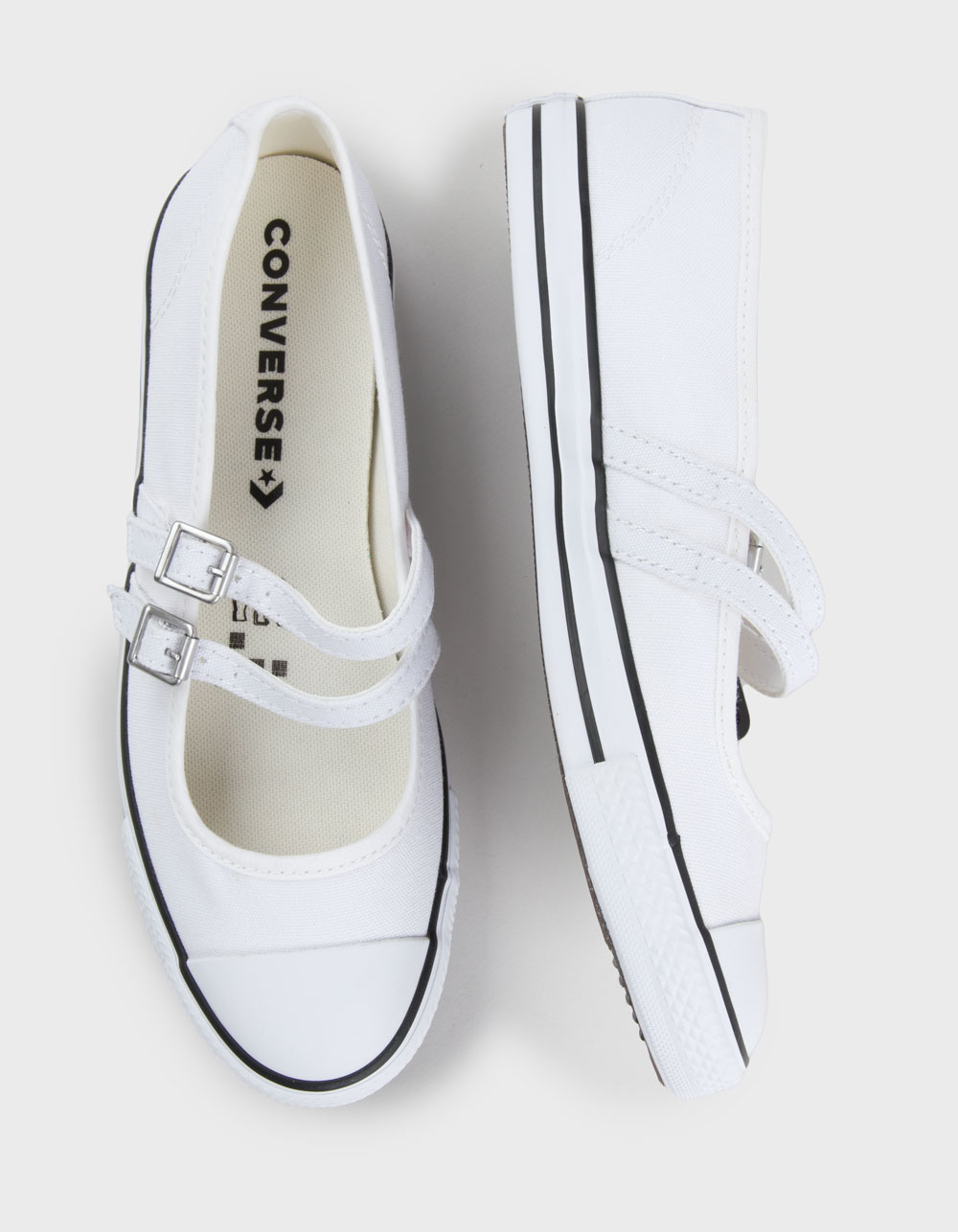 CONVERSE Chuck Taylor All Star Dainty Mary Jane Womens Shoes - WHITE