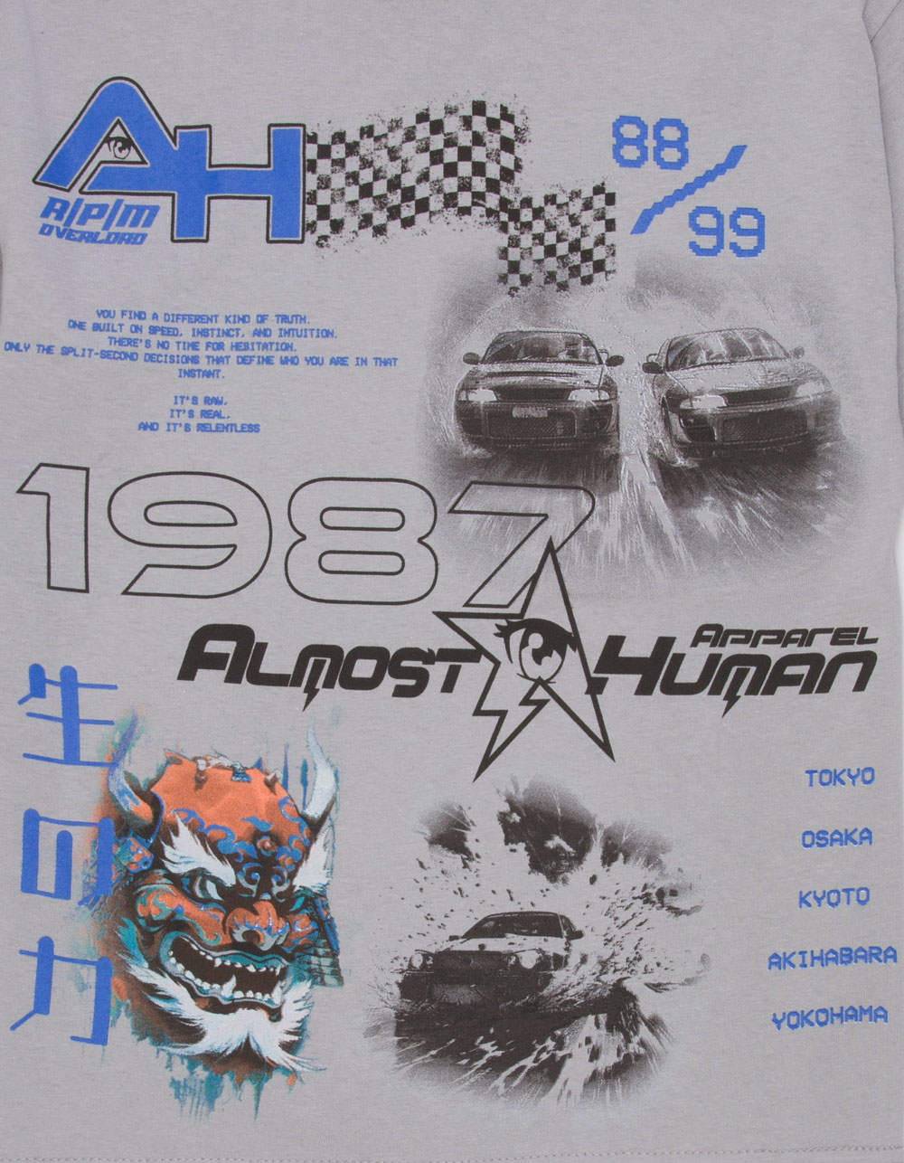 ALMOST HUMAN 1987 Boys Tee - GRAY