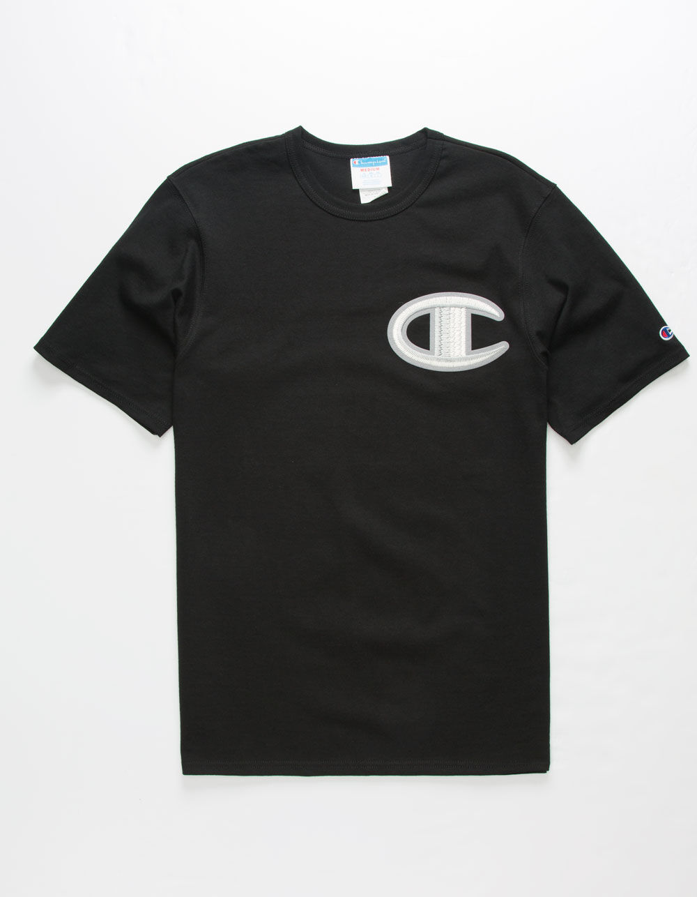 CHAMPION Floss Stitch C Logo Black Mens TShirt BLACK Tillys