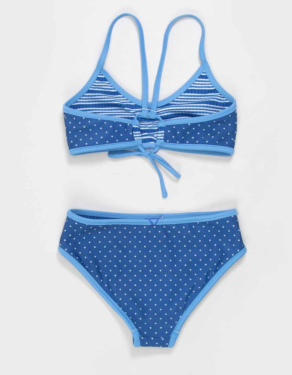 FULL TILT Girls Reversible Bralette Bikini Set - BLUE COMBO