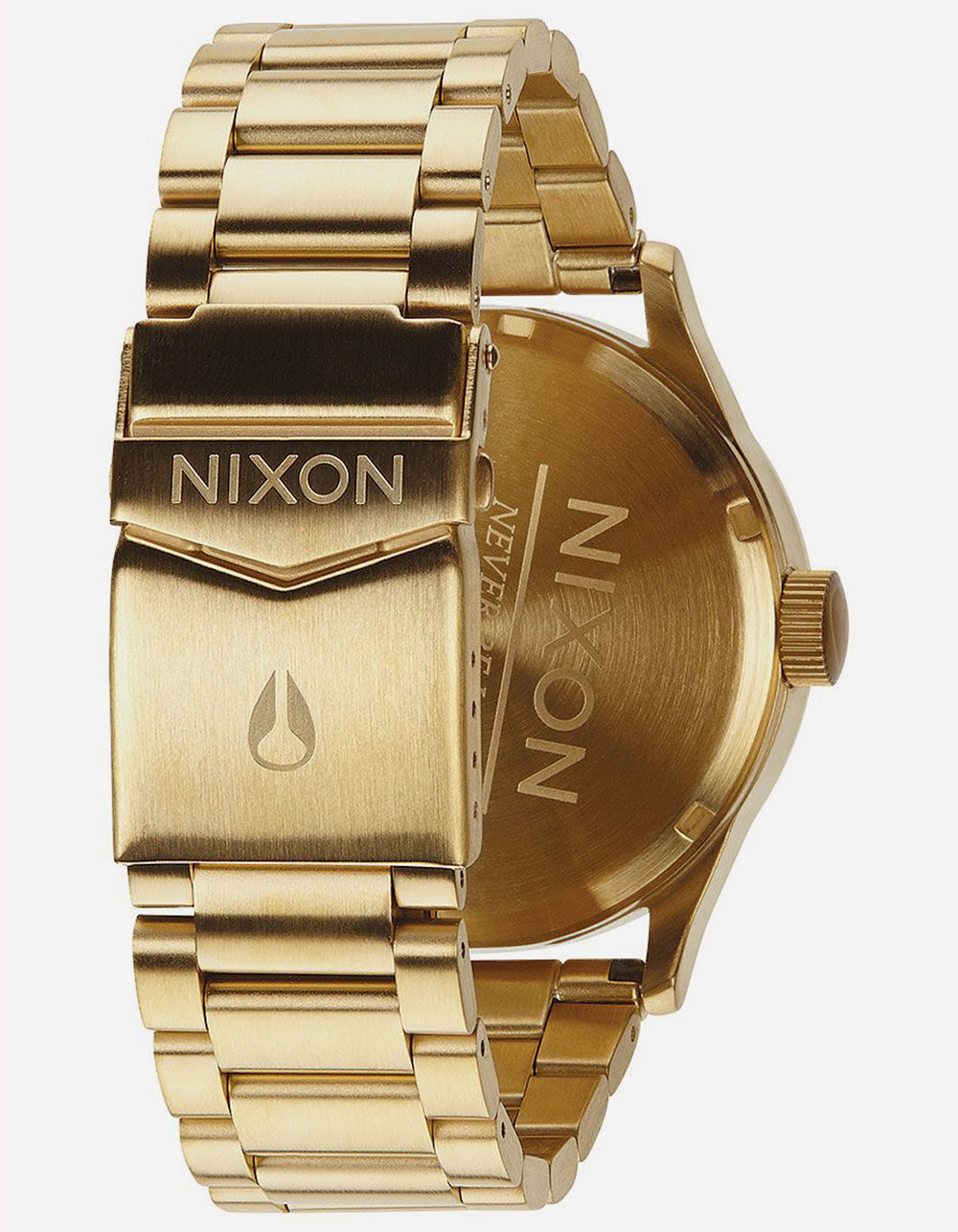 NIXON Sentry SS Black & Gold Watch - GOLD