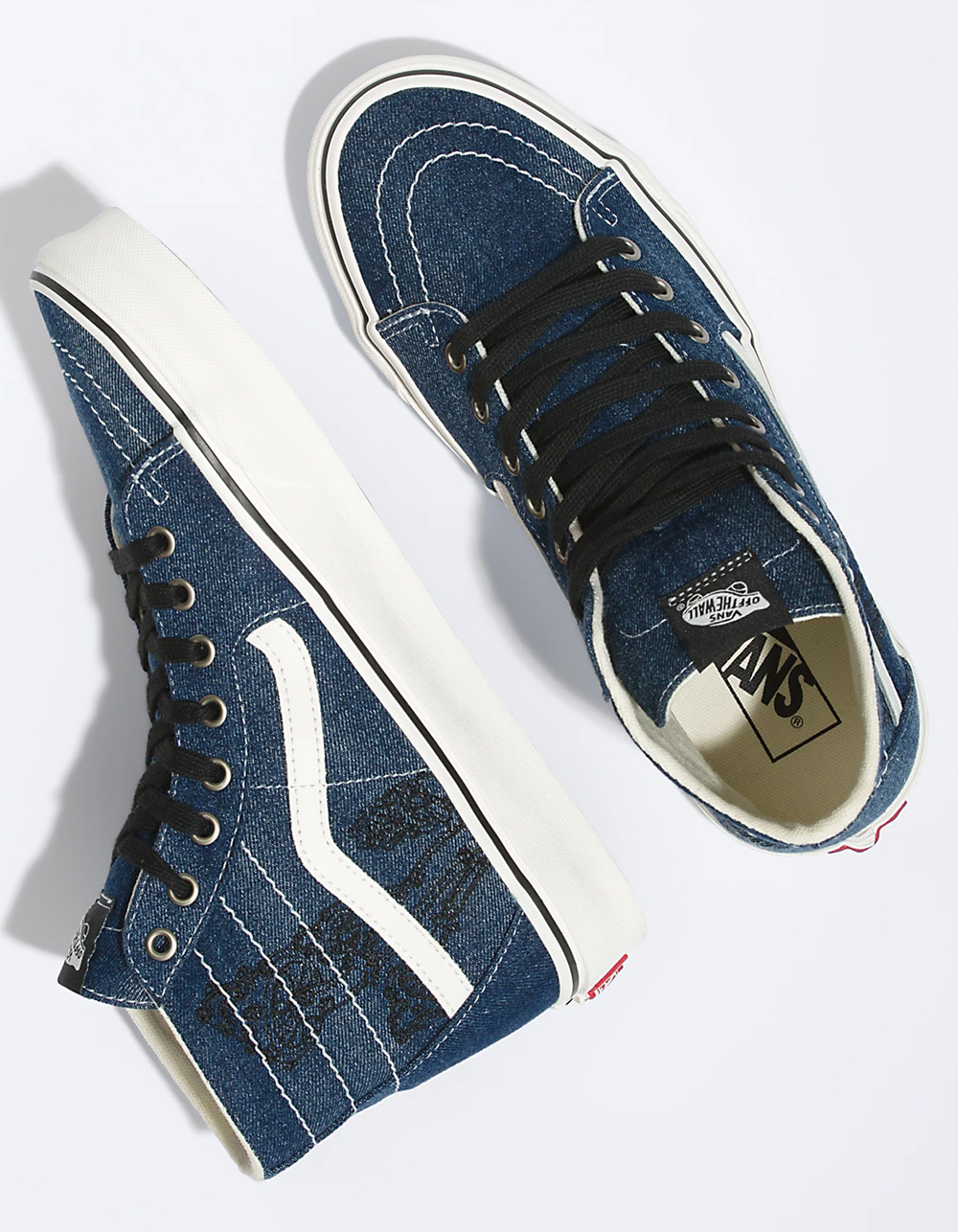 VANS Sk8Hi Tapered Shoes NAVY/WHITE Tillys