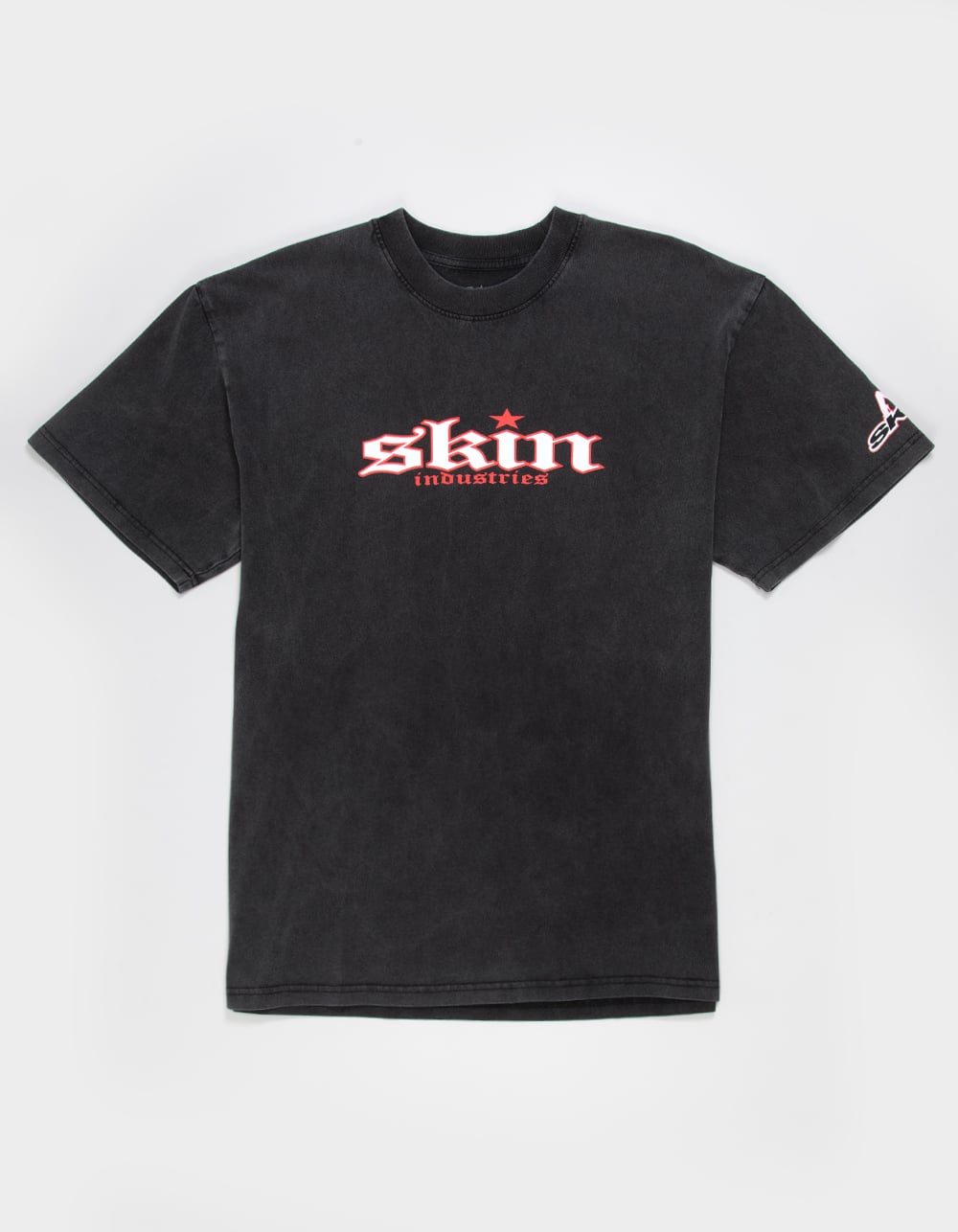 SKIN INDUSTRIES C 4 Red Mens Tee - WASHED BLACK