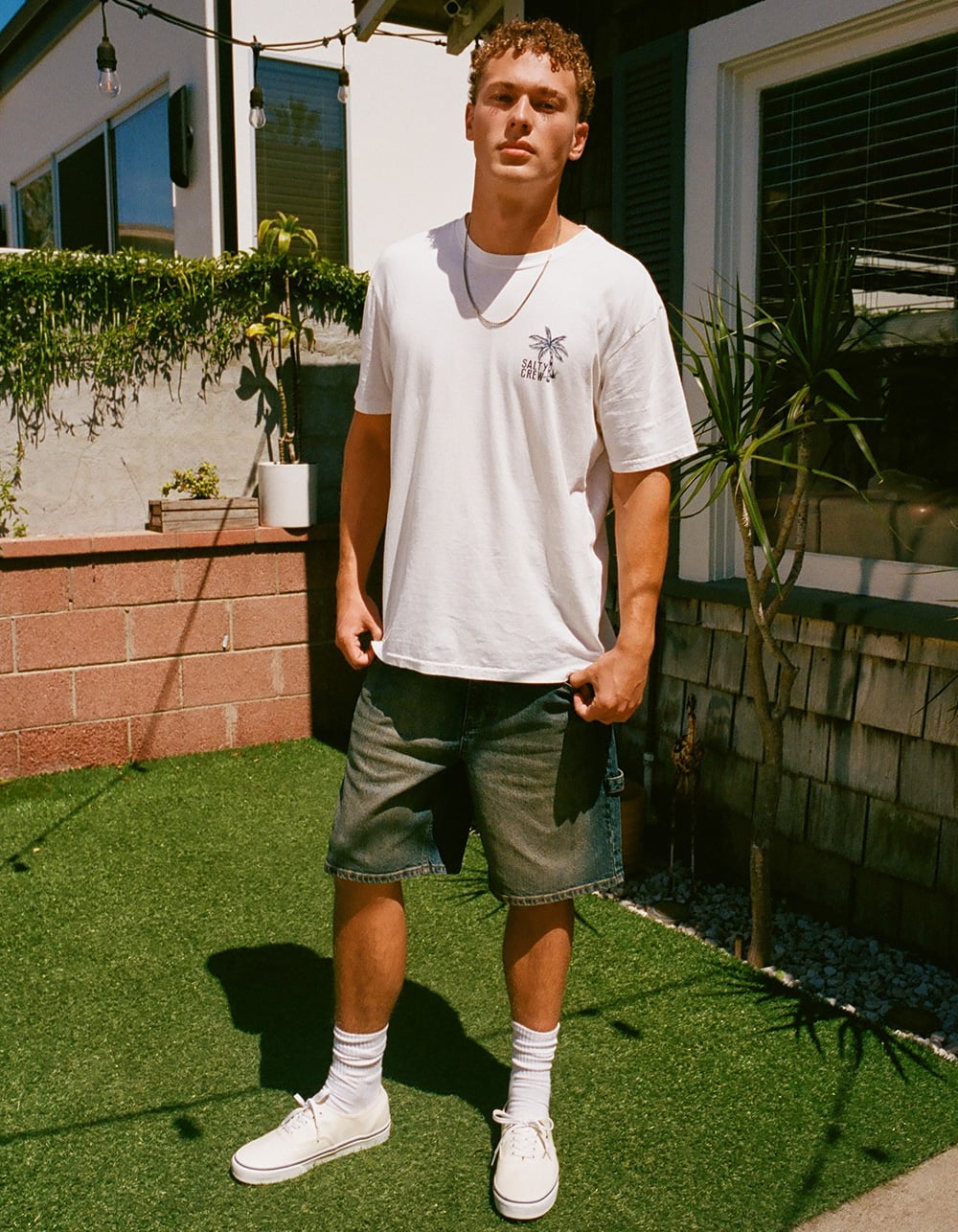 RSQ Mens Loose Carpenter Jorts - DRK DRTY DNM
