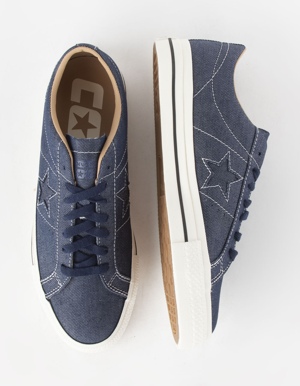CONVERSE One Star Pro Denim Mens Skate Shoes - MIDNIGHT BLUE
